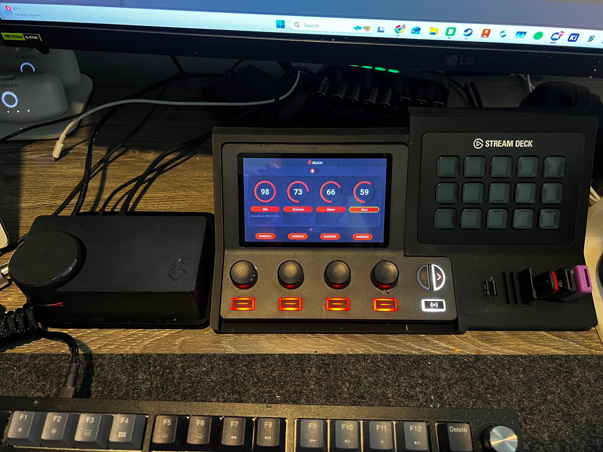 BEACN Mix Create/Studio Desk + Elgato Stream Deck Mk2 15-Key Mount product image (1)