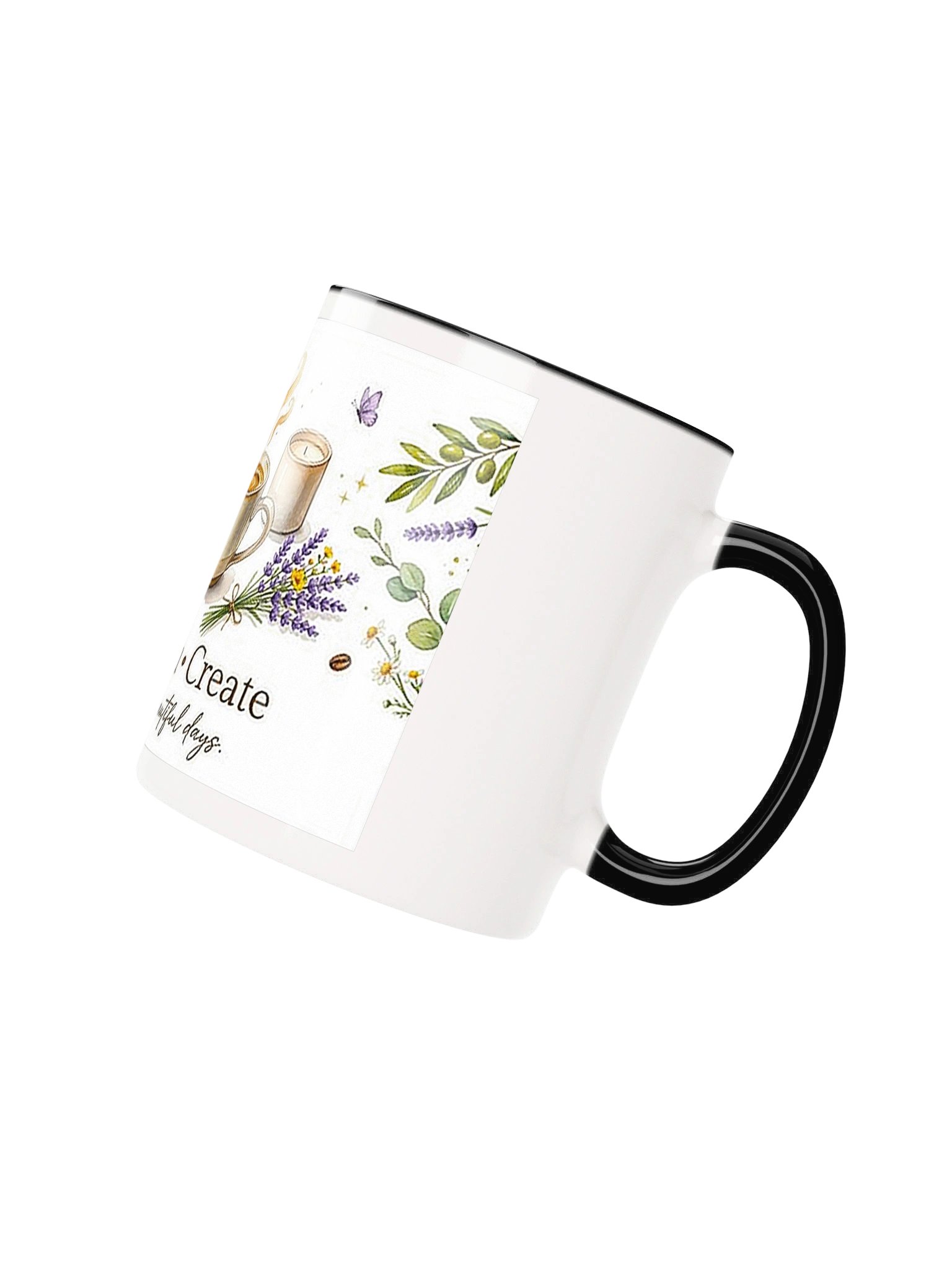 Slow Mornings Aesthetic Coffee and Book Accent Mug product image (23)