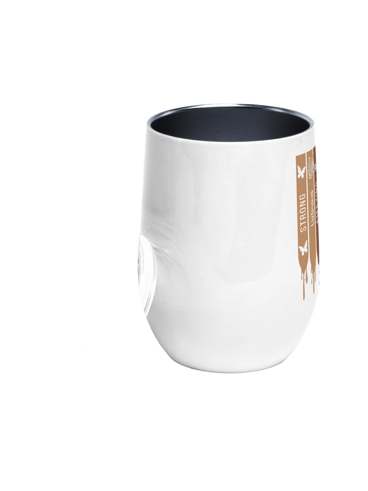 Melanin Stripes Inspirational Wine Tumbler for African American Black Women product image (2)