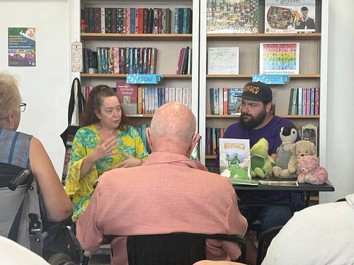 I want to say a big thank you to the @arcadebookshop for hosting me today to do an author/ artist talk and launch my comic bo...