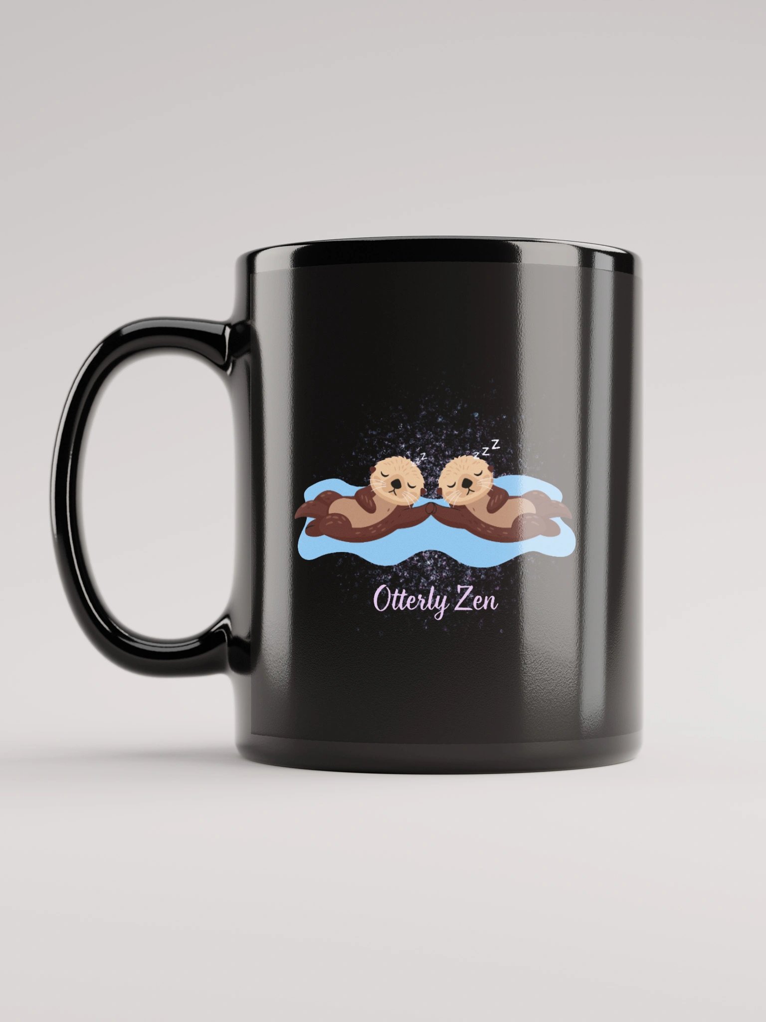 Otterly Zen – Black Mug product image (4)