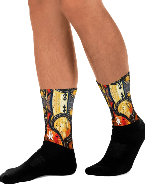 Abstract Ancestral Print Painted Socks product image (1)
