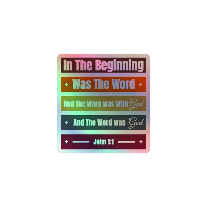 In The Beginning Holographic Sticker Sheet product image (1)
