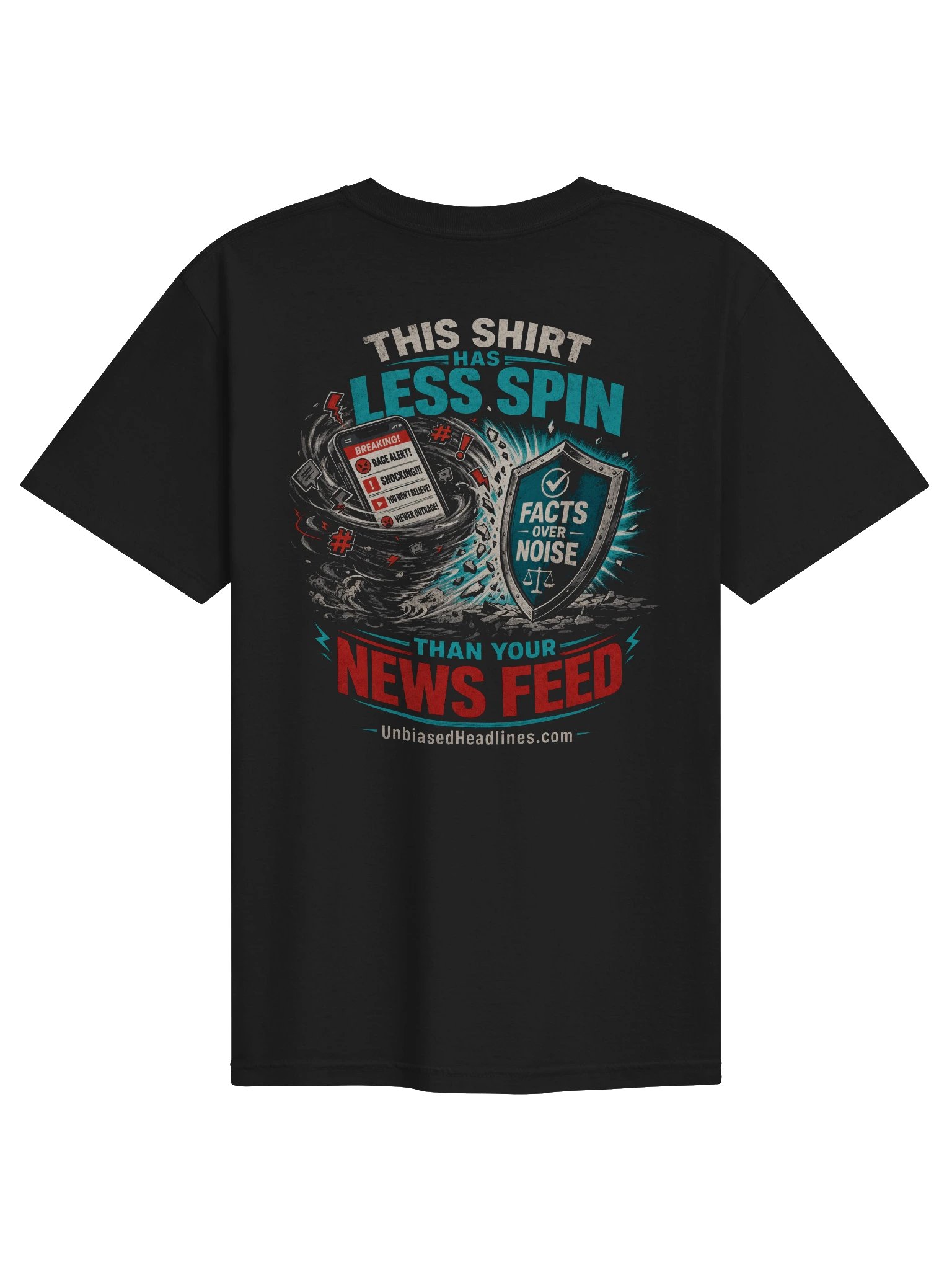 This Shirt Has Less Spin Than Your News Feed Tee - Back Print with Pocket Logo product image (2)