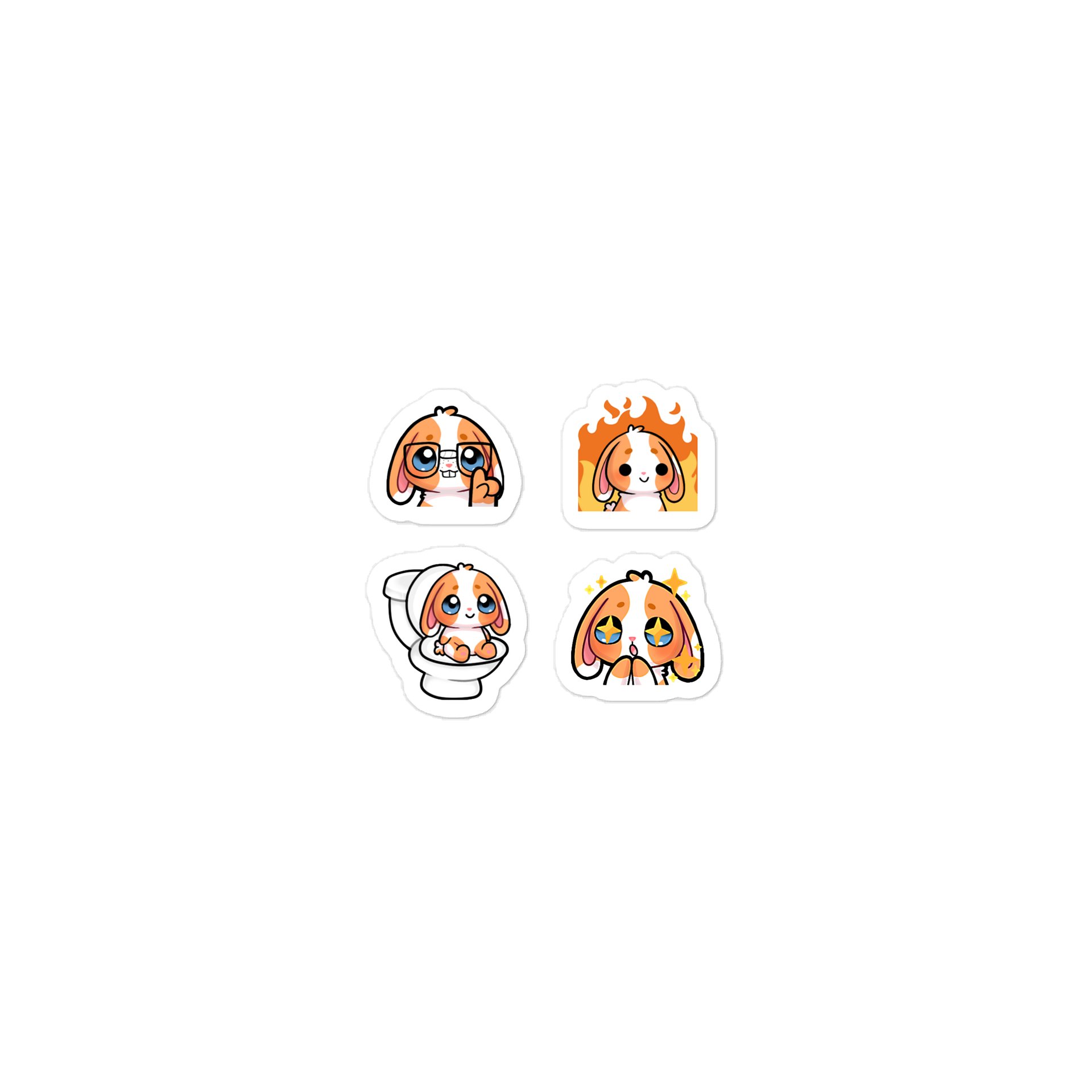 Emotional Bunny Die-Cut Sticker Set product image (1)