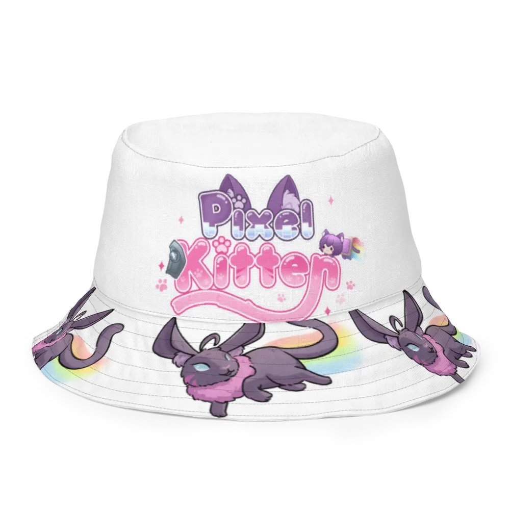 Pixel Kitten Reversible Bucket Hat product image (3)
