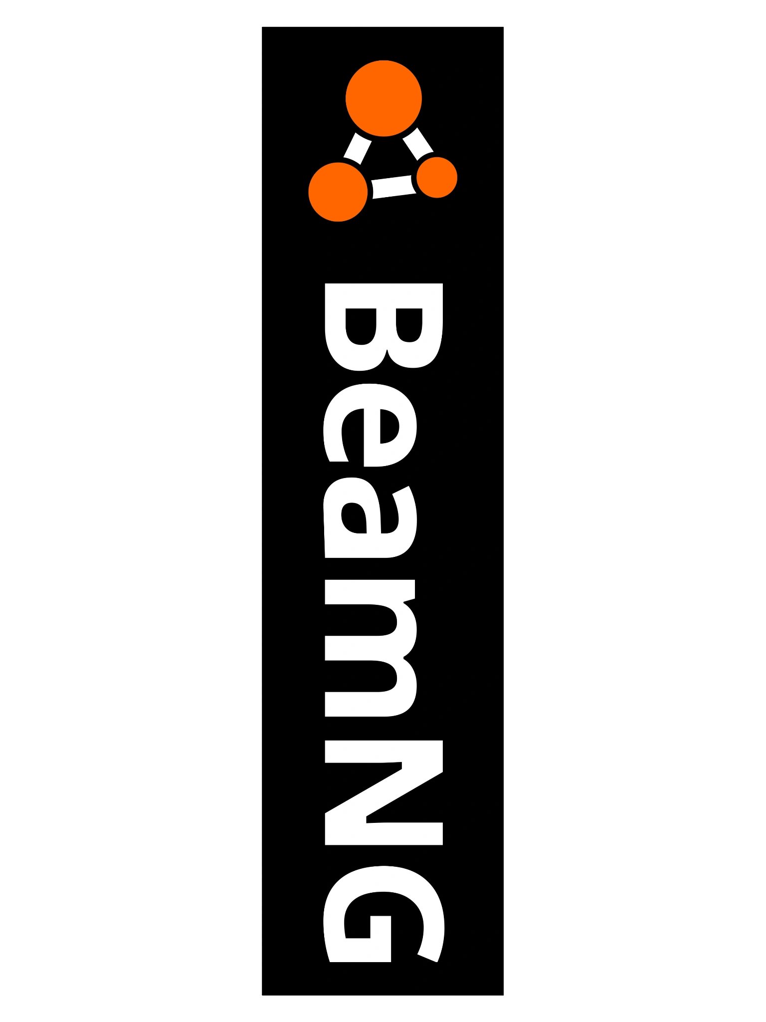 BeamNG Logo XL Sticker (White) product image (3)