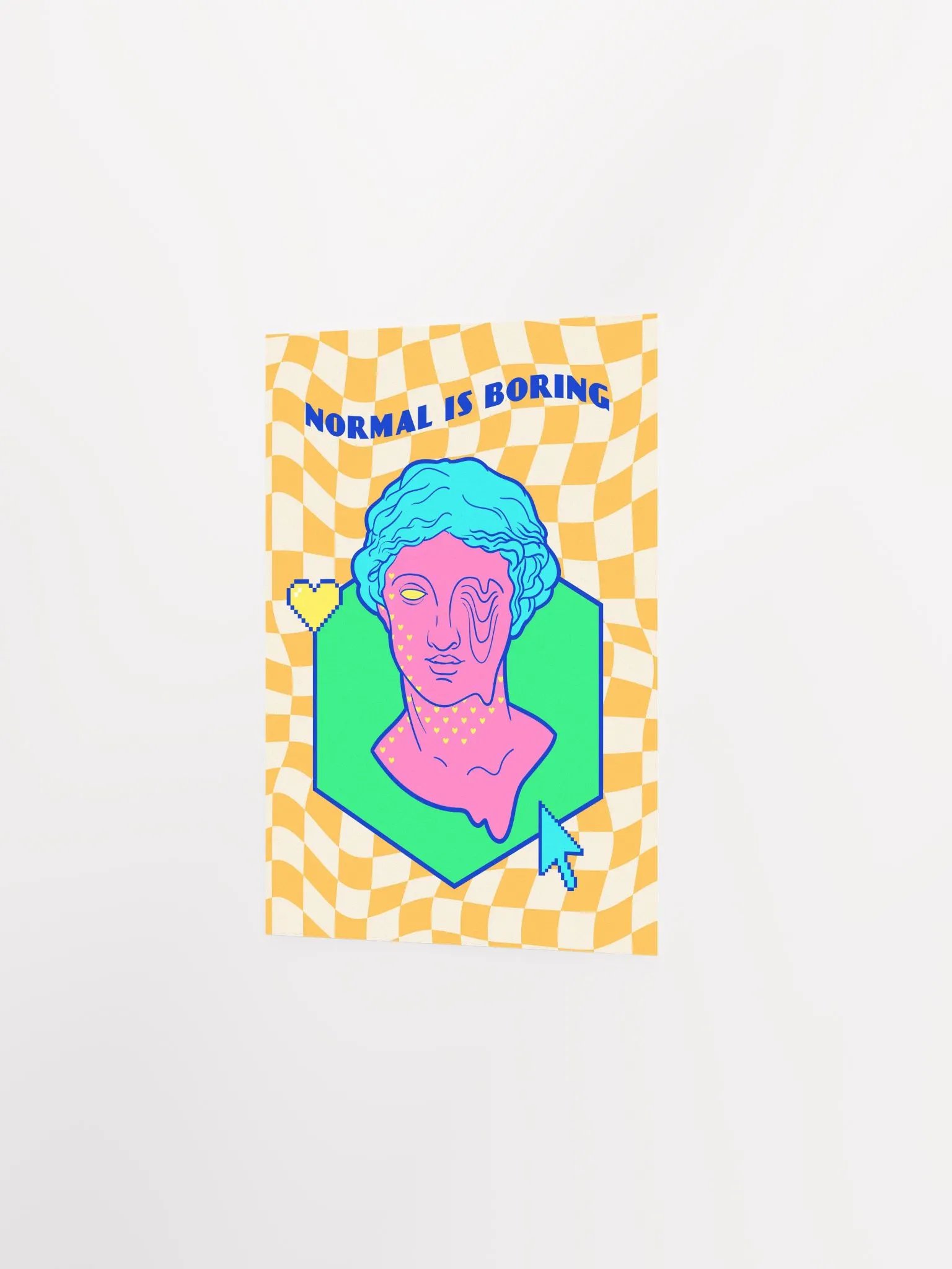 Retrowave poster/Vaporwave print: Normal is Boring — anime poster, aesthetic poster, video game poster, neon light, 90s decor product image (8)
