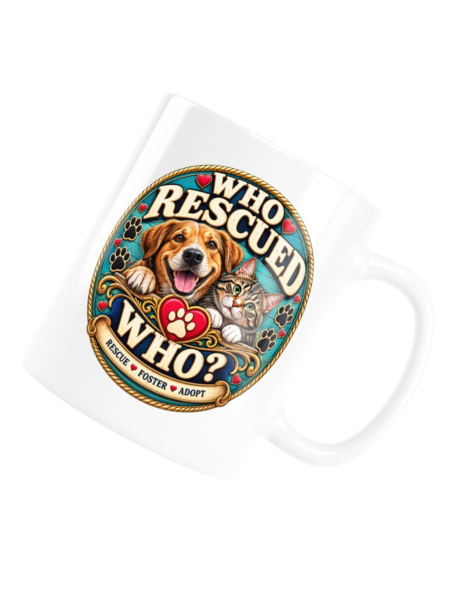 Who Rescued Who? Rescue Love Mug product image (5)