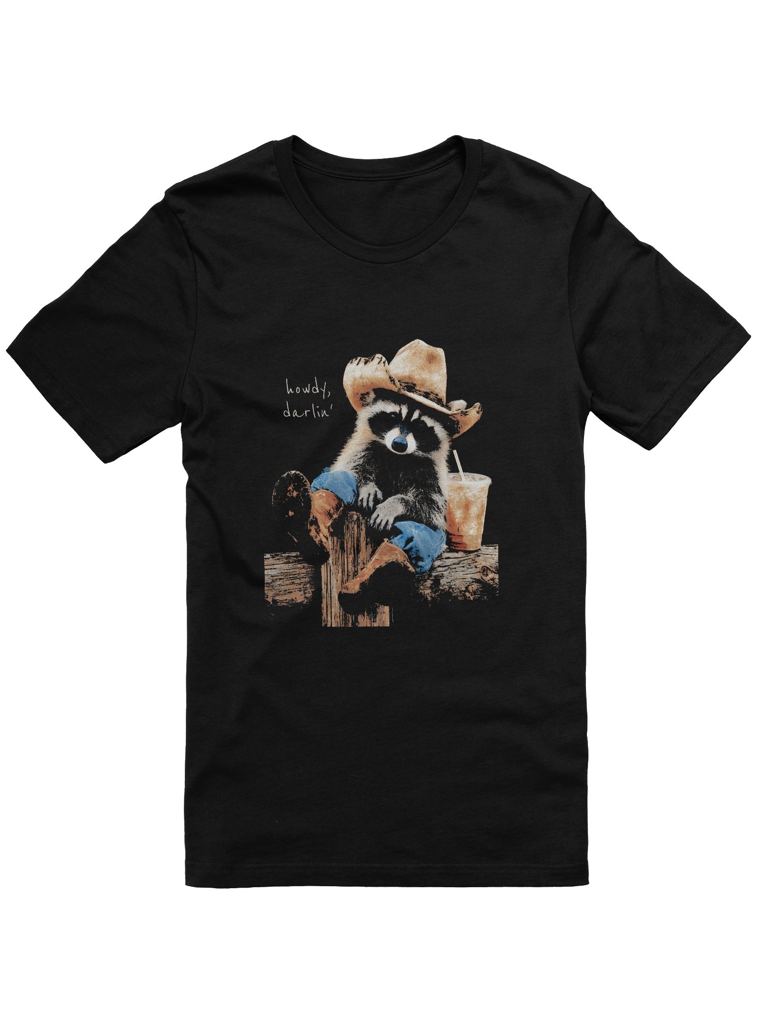 Howdy Darlin' — Raccoon Cowboy Tee product image (1)