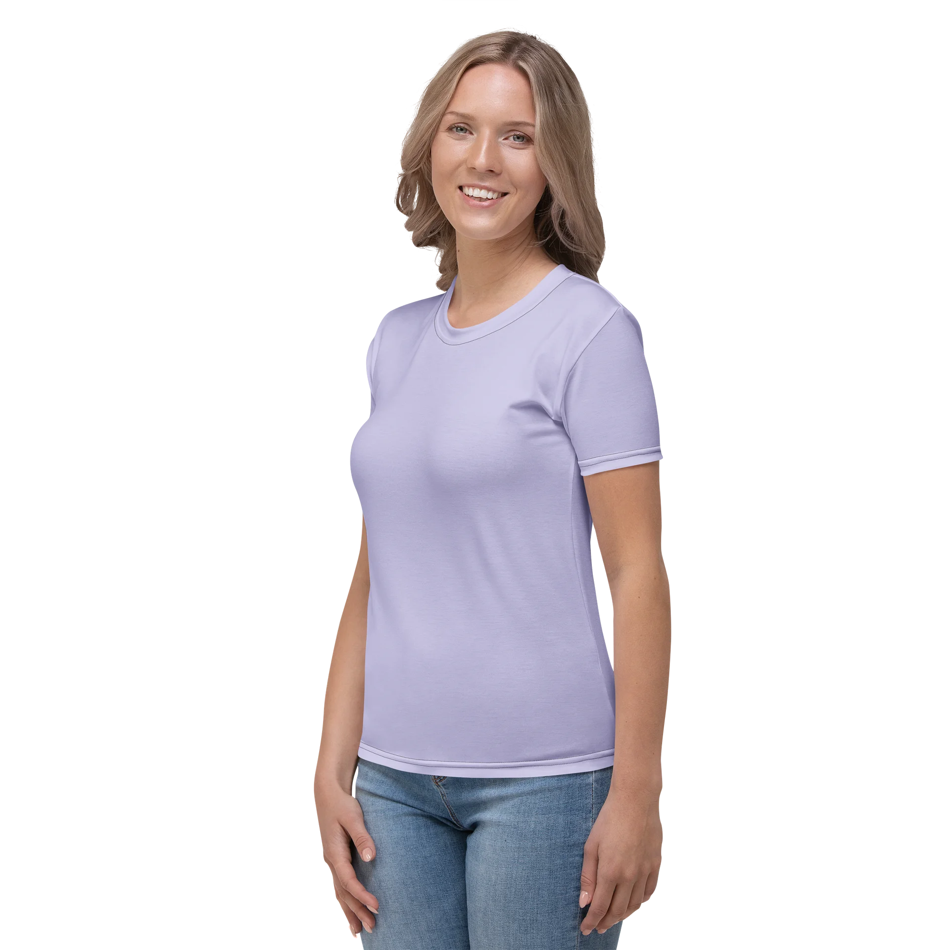 Lavender All-Over Print Crew Neck Tee product image (3)