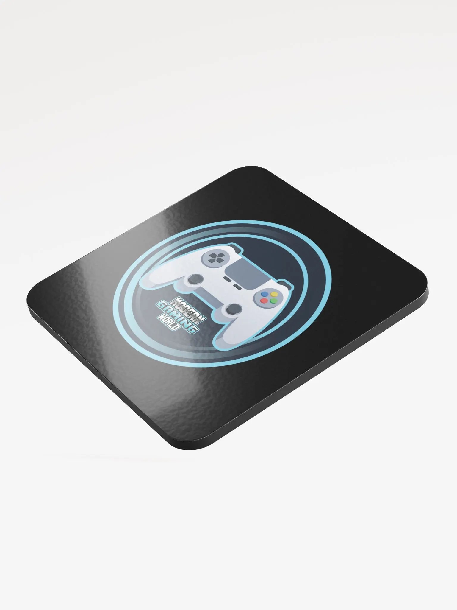 ModernGamingWorld Black Glossed Cork Coaster product image (3)