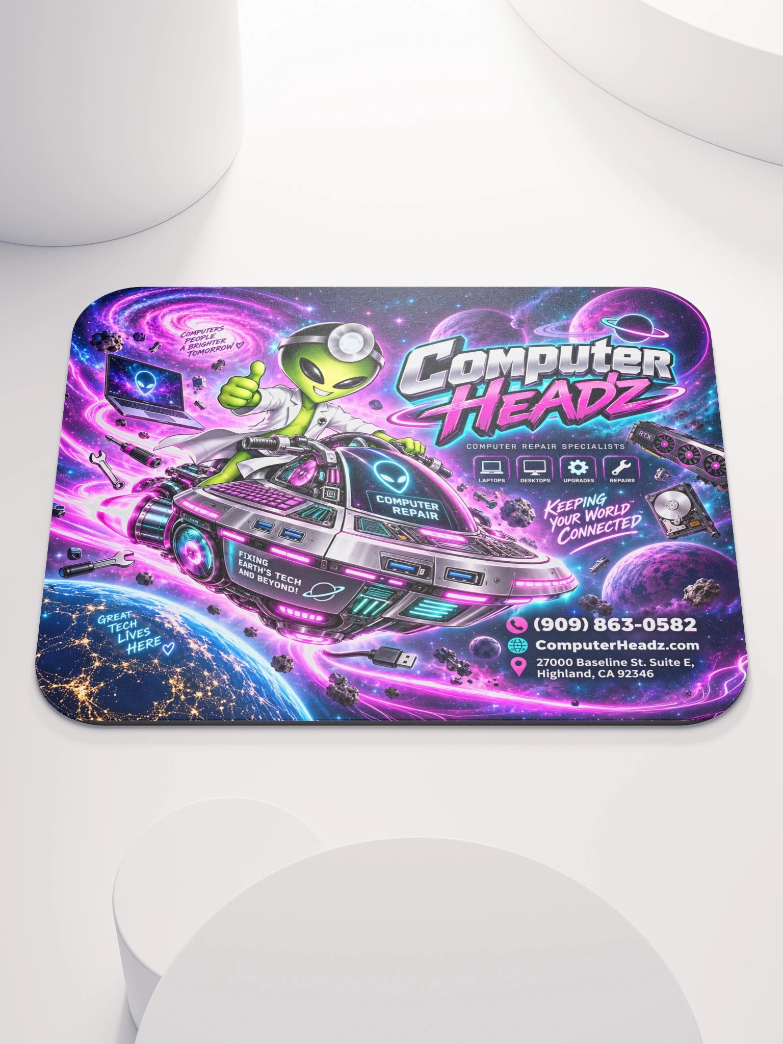 Computer Headz Neon Nebula Mousepad – Edition 02 product image (1)