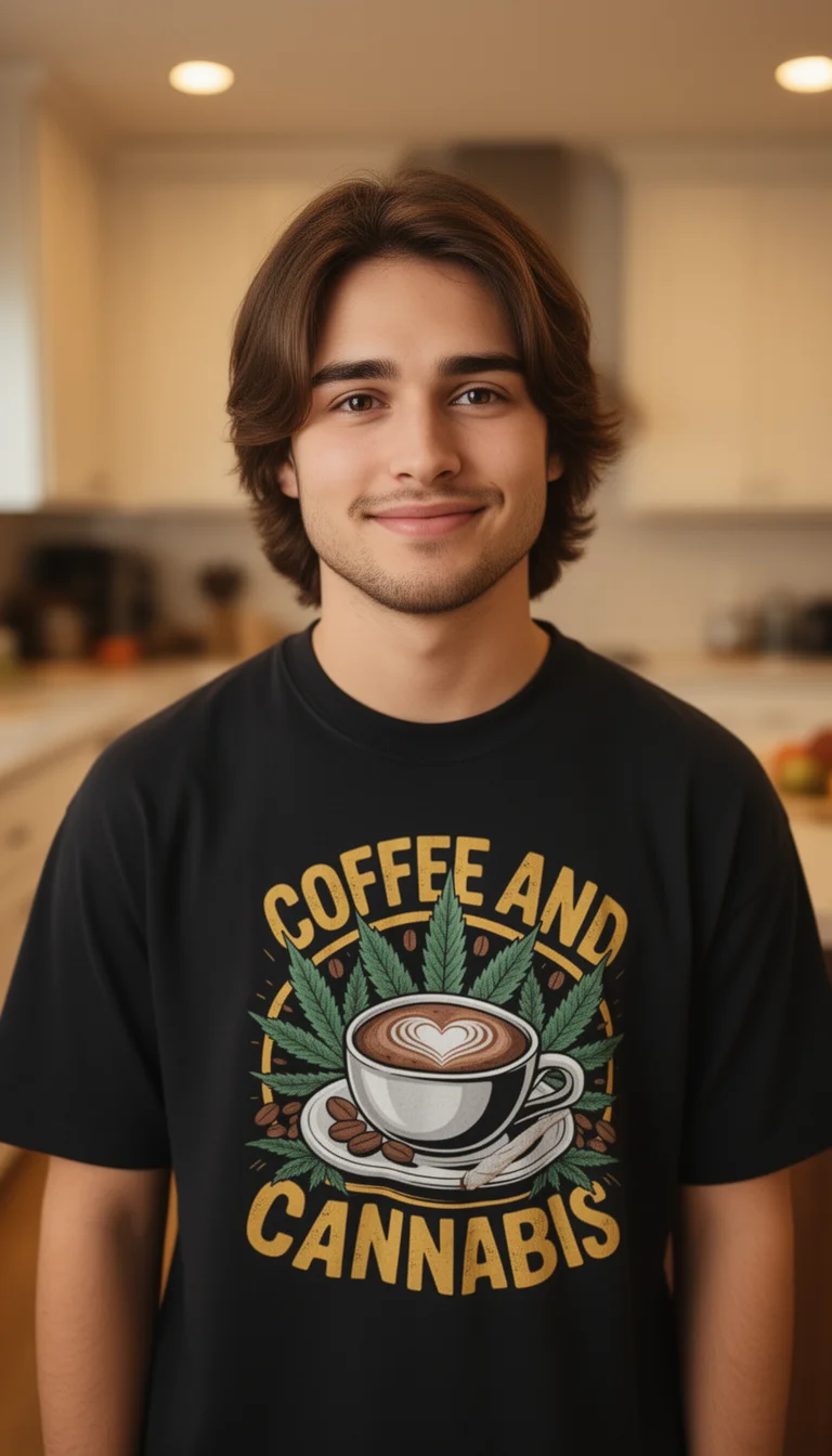 Coffee and Cannabis - Wake, Bake & Caffeinate - T-Shirt product image (1)