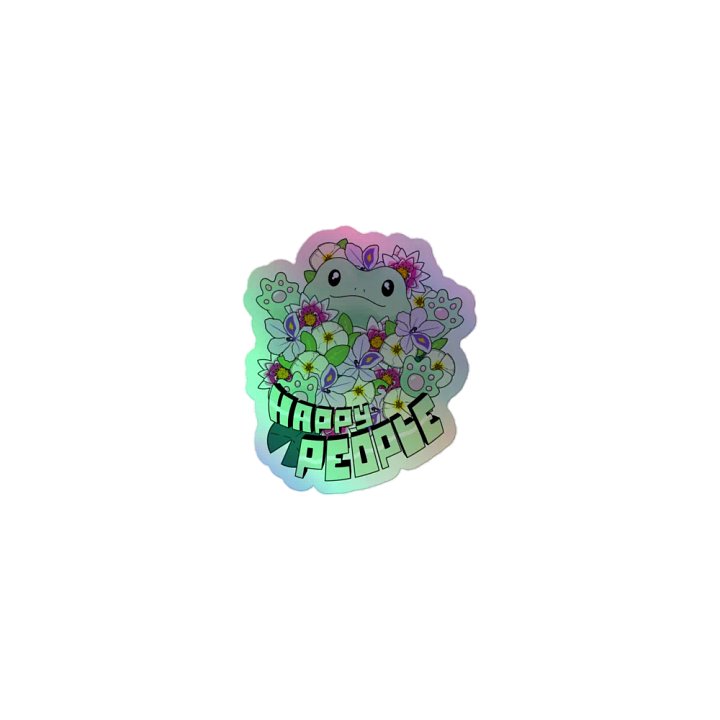 'Flower Froggo' Holographic Sticker product image (1)