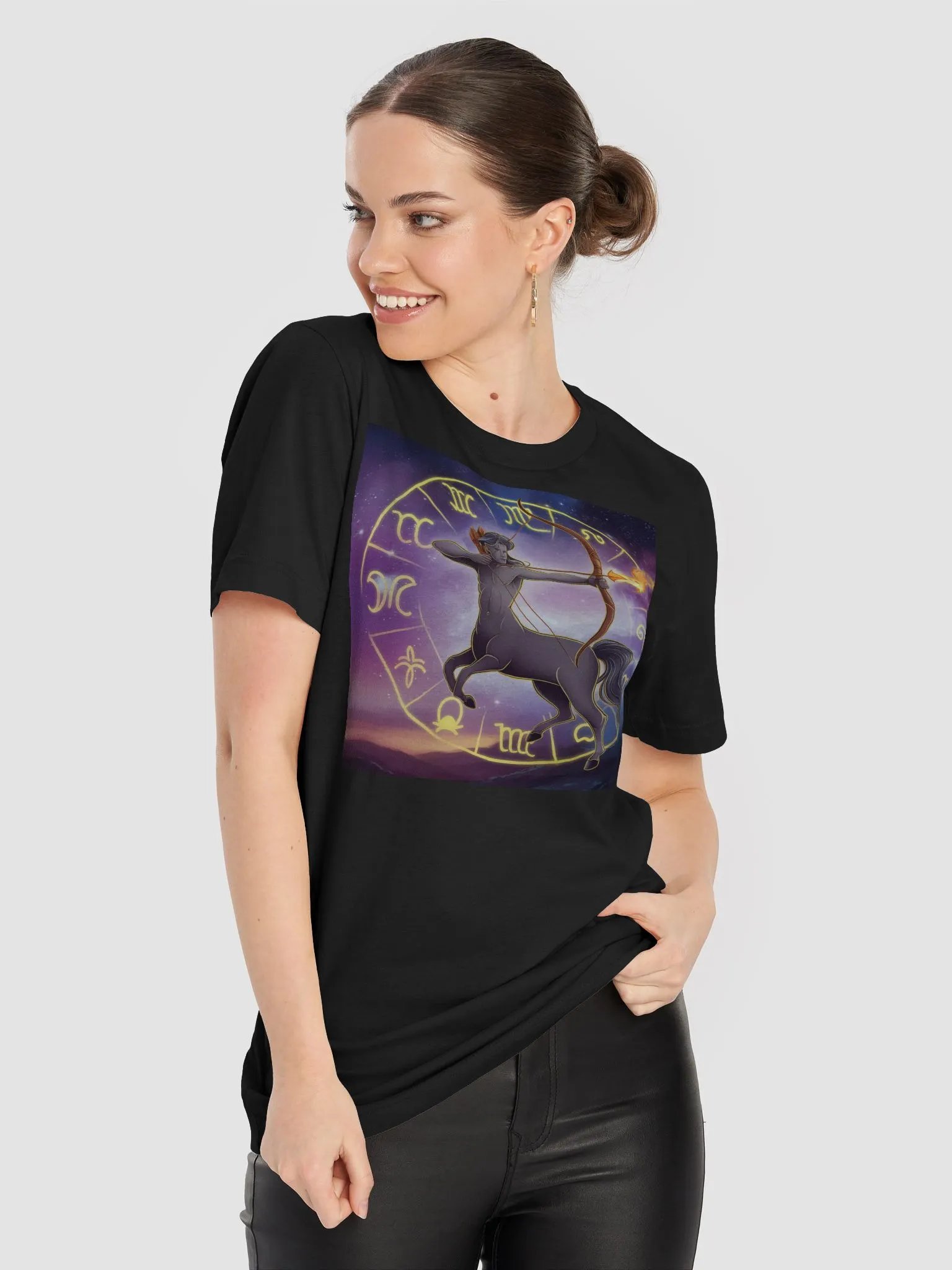 Sagittarius Zodiac Unisex Supersoft T-Shirt with Cosmic Design product image (1)