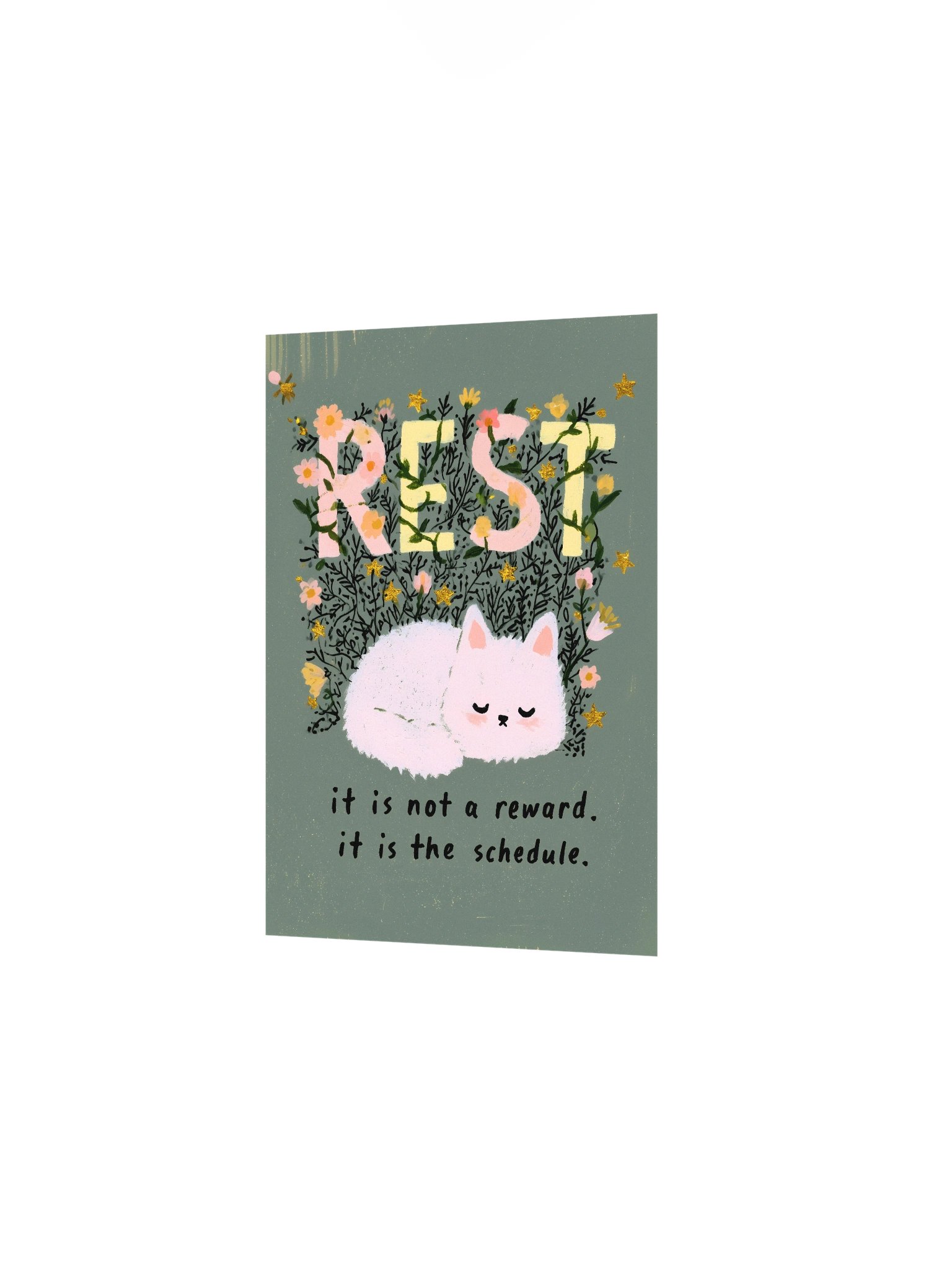 REST Floral Cat Poster product image (12)
