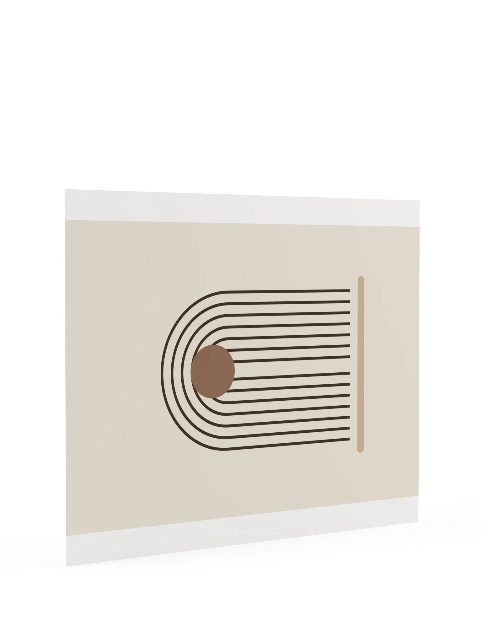 Minimalist Line Arch Print | Neutral Bathroom Wall Art product image (9)