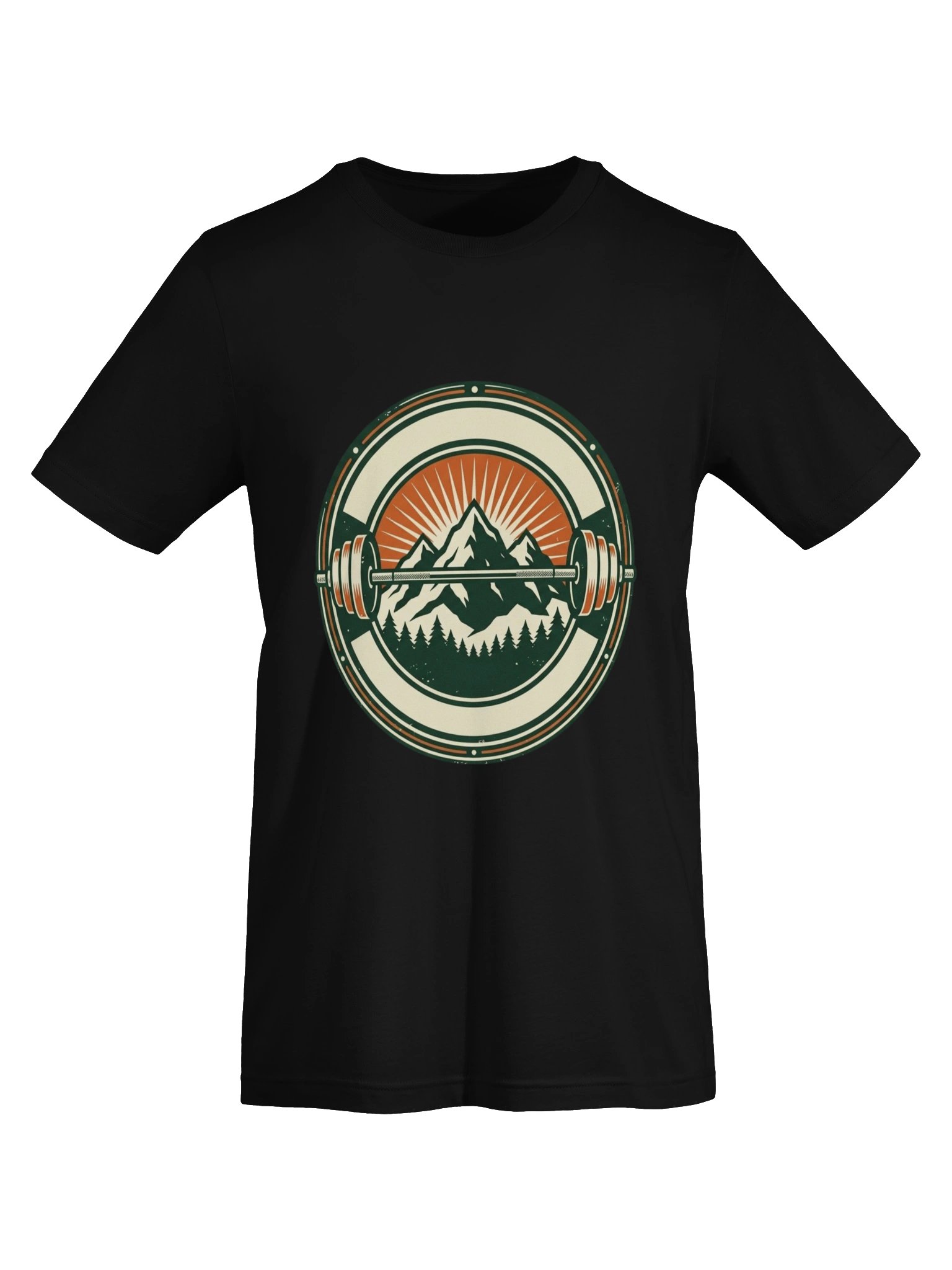 Mountain Strength Retro Badge Gym T-Shirt for Lifters product image (21)