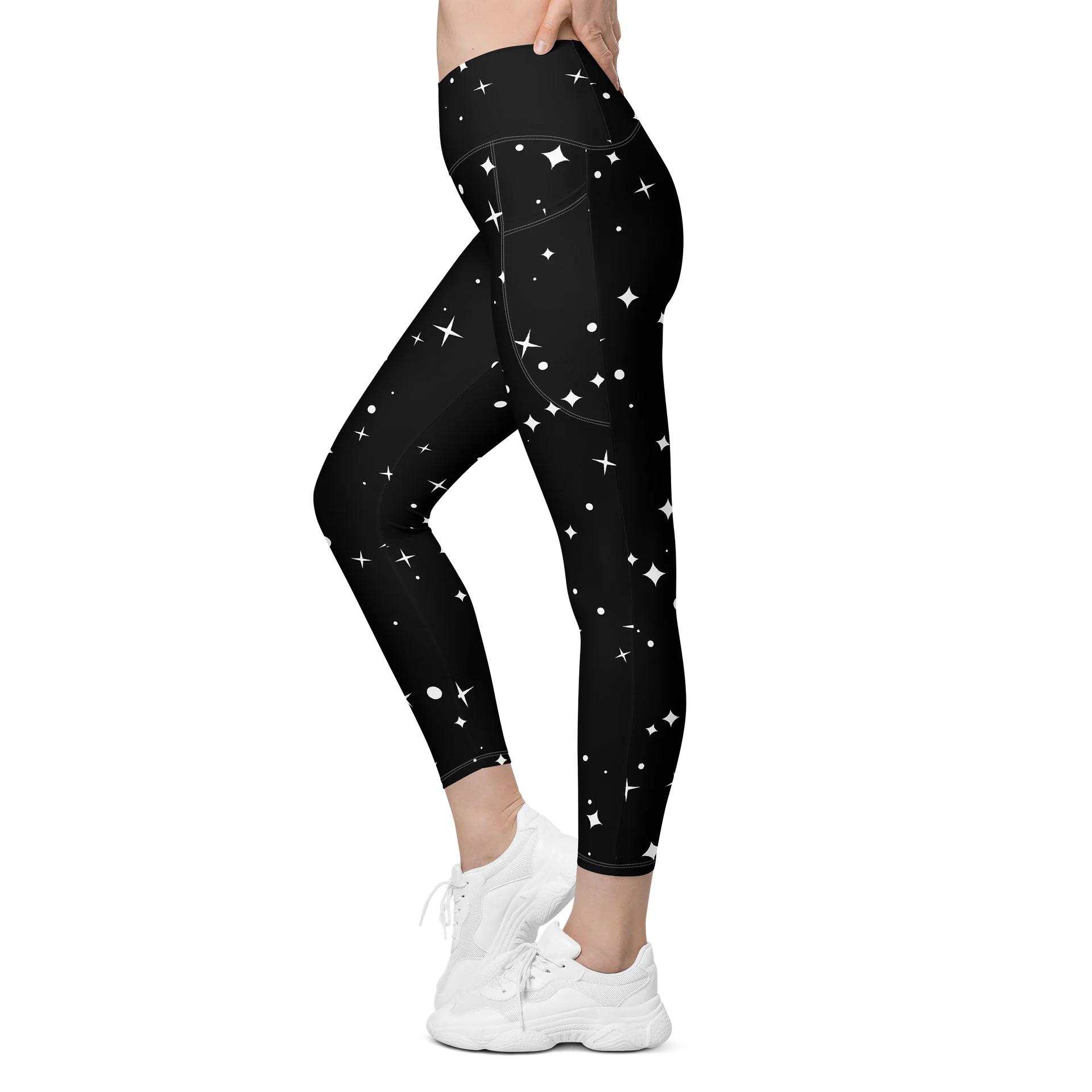 Print Crossover Leggings with Pockets product image (4)