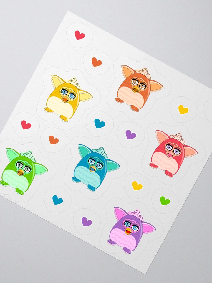 Furbish PRIDE 2025 - Furbs and Hearts Sticker Sheet product image (4)