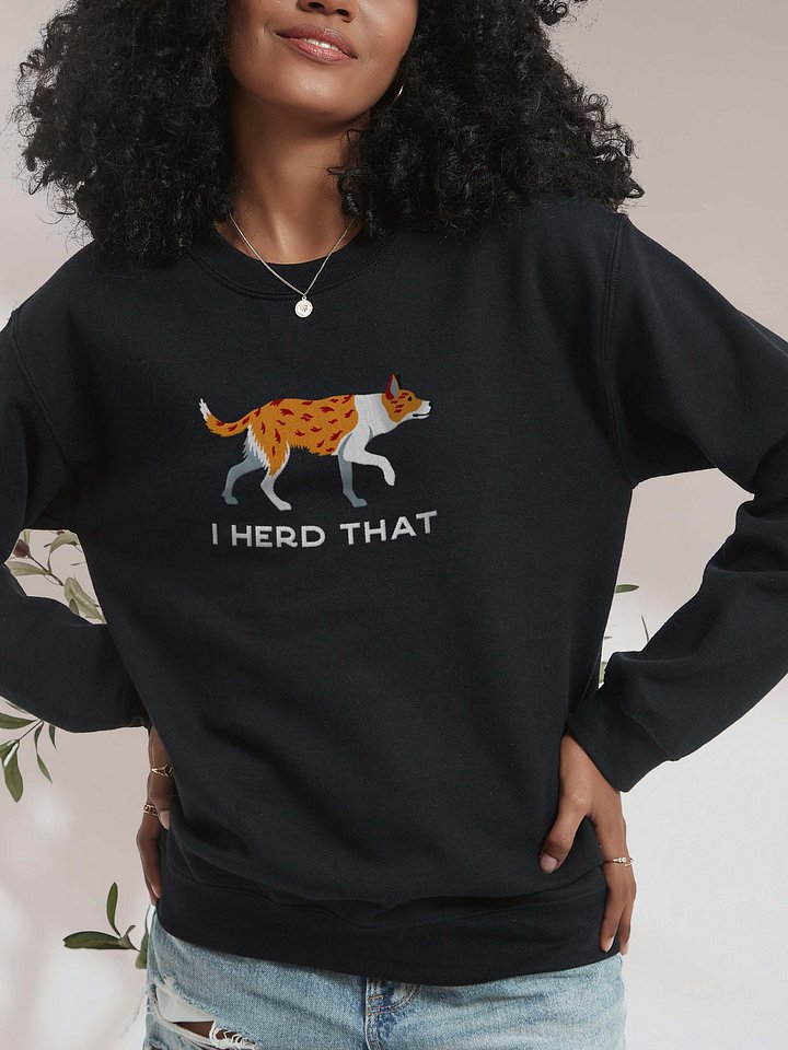 I Herd That Sweatshirt (Embroidered) of a Smooth-Coated Border Collie(Red Merle) product image (2)