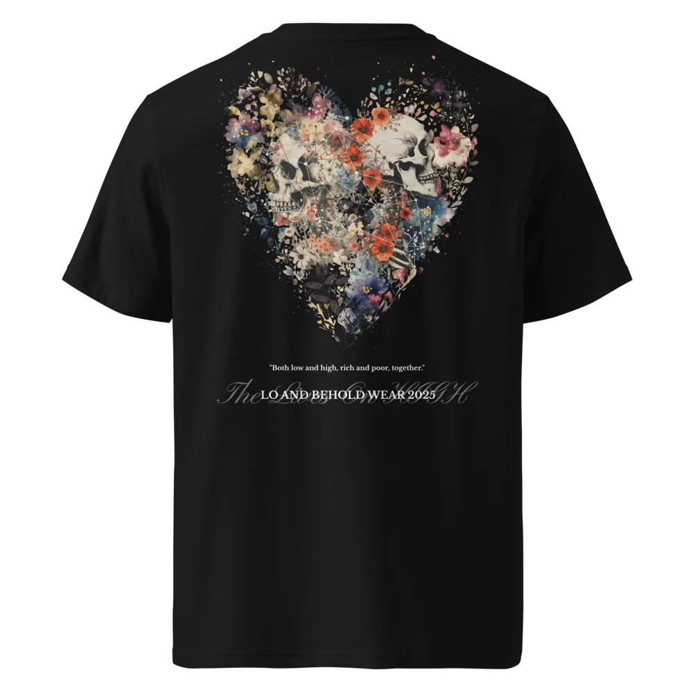 The Lives On HIGH | The Bloody Heart X Skeleton | UNISEX Tee | White product image (5)