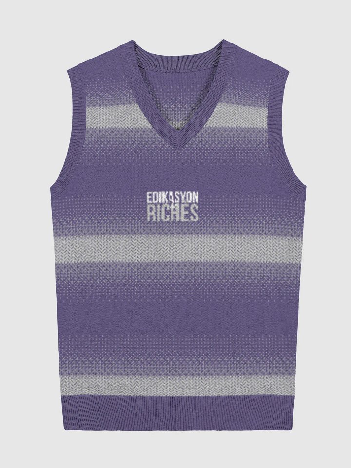 Edikasyon se Richès Knitted V-Neck Vest – Classic Style, Powerful Message product image (1)