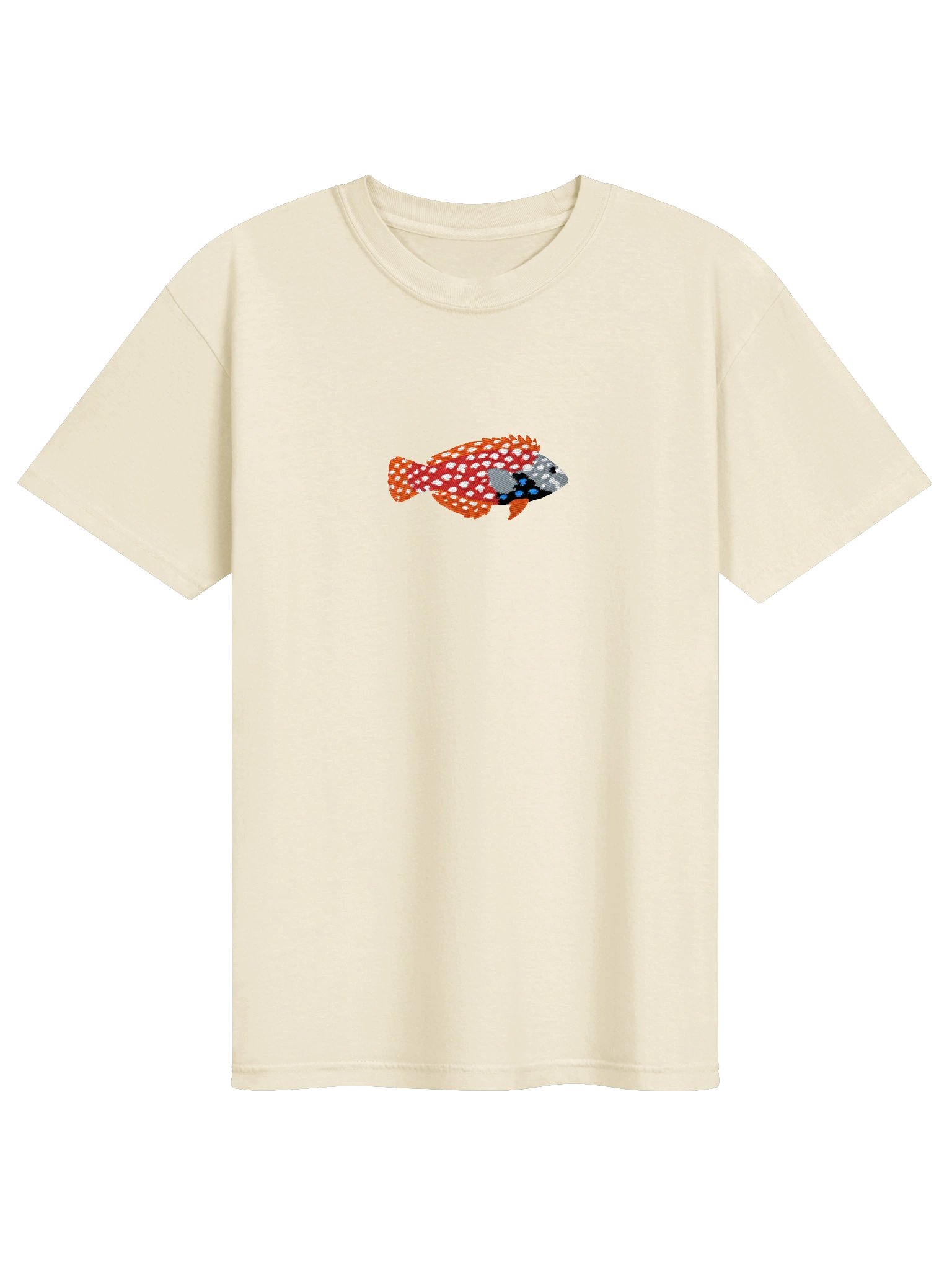 Blue Star Leopard Wrasse Embroidered Shirt | Macropharyngodon bipartitus Reef Fish Tee | Saltwater Aquarium Apparel product image (5)