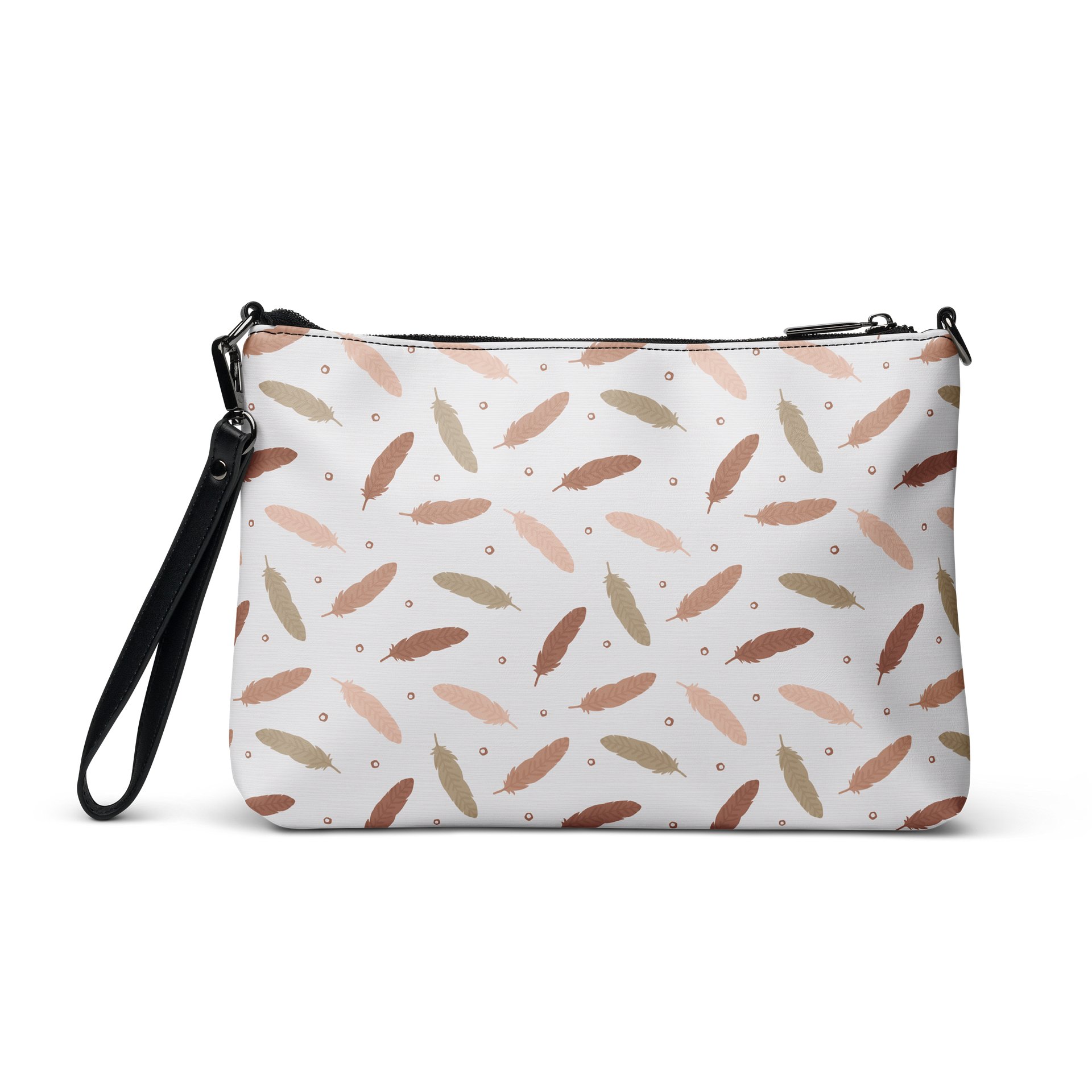 Mocha Mousse Feathers Crossbody Bag product image (3)