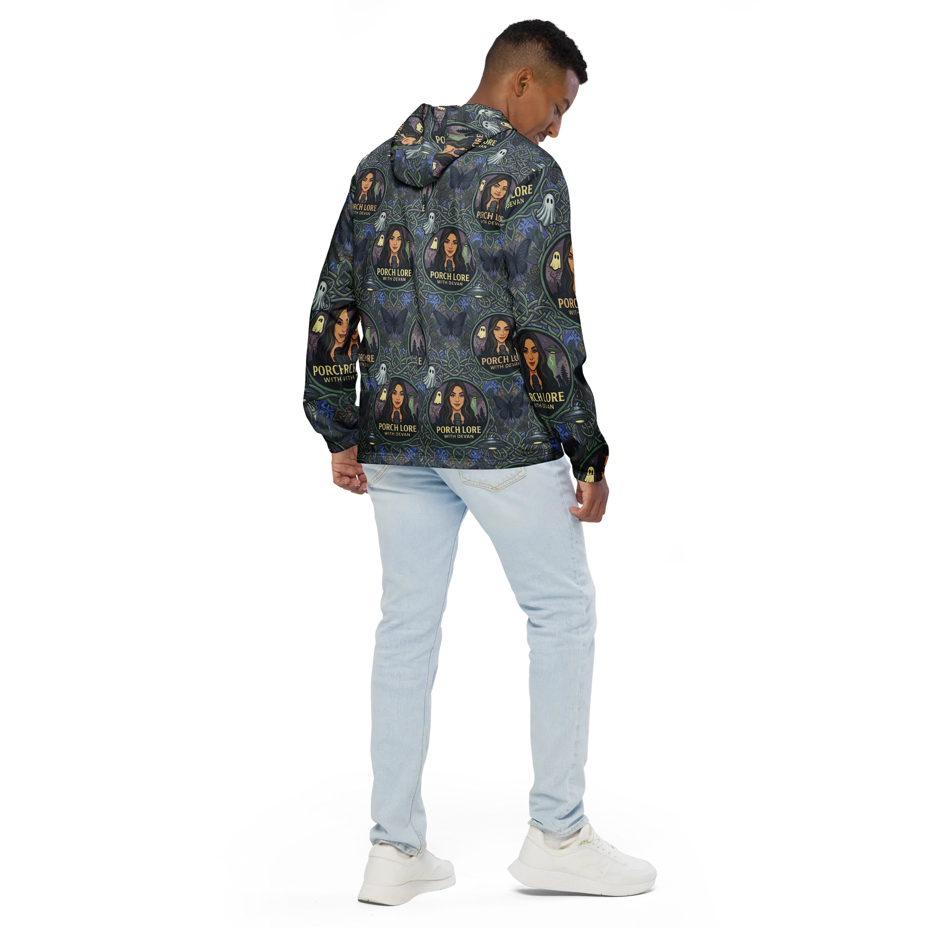 PORCH LORE DEVAN PERIWINKLE MOTH WINDBREAKER JACKET product image (4)