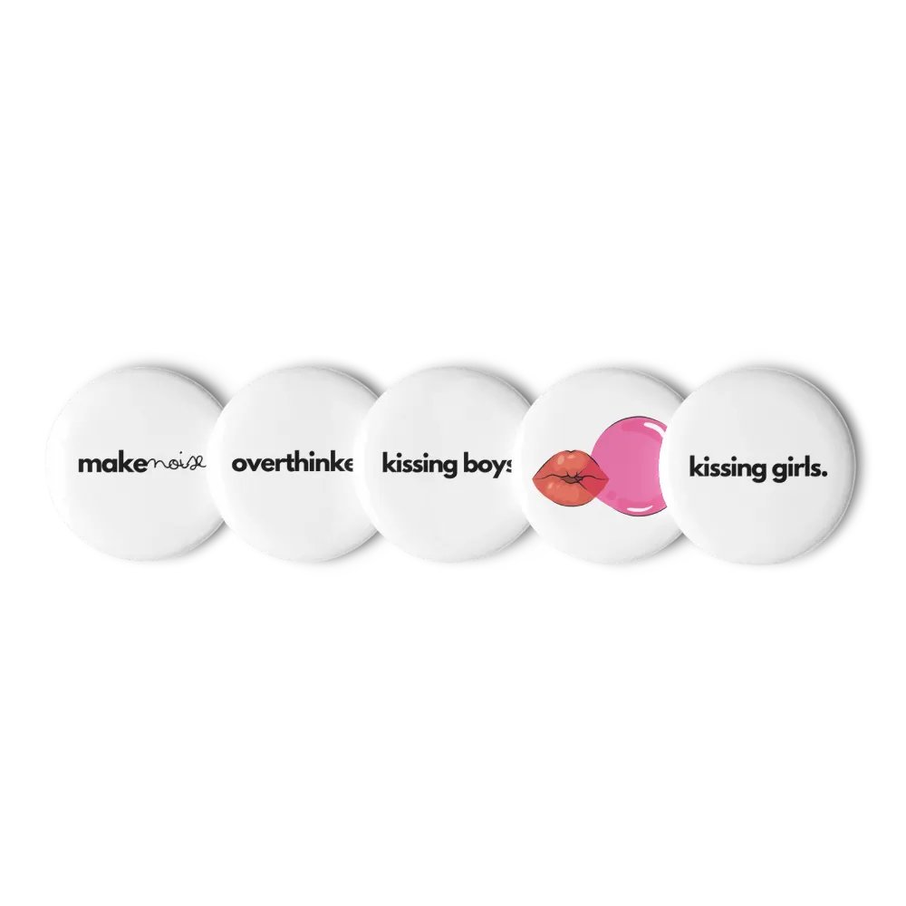 💋 The kissing boys Collection: Set of Pin Buttons 💋 product image (3)