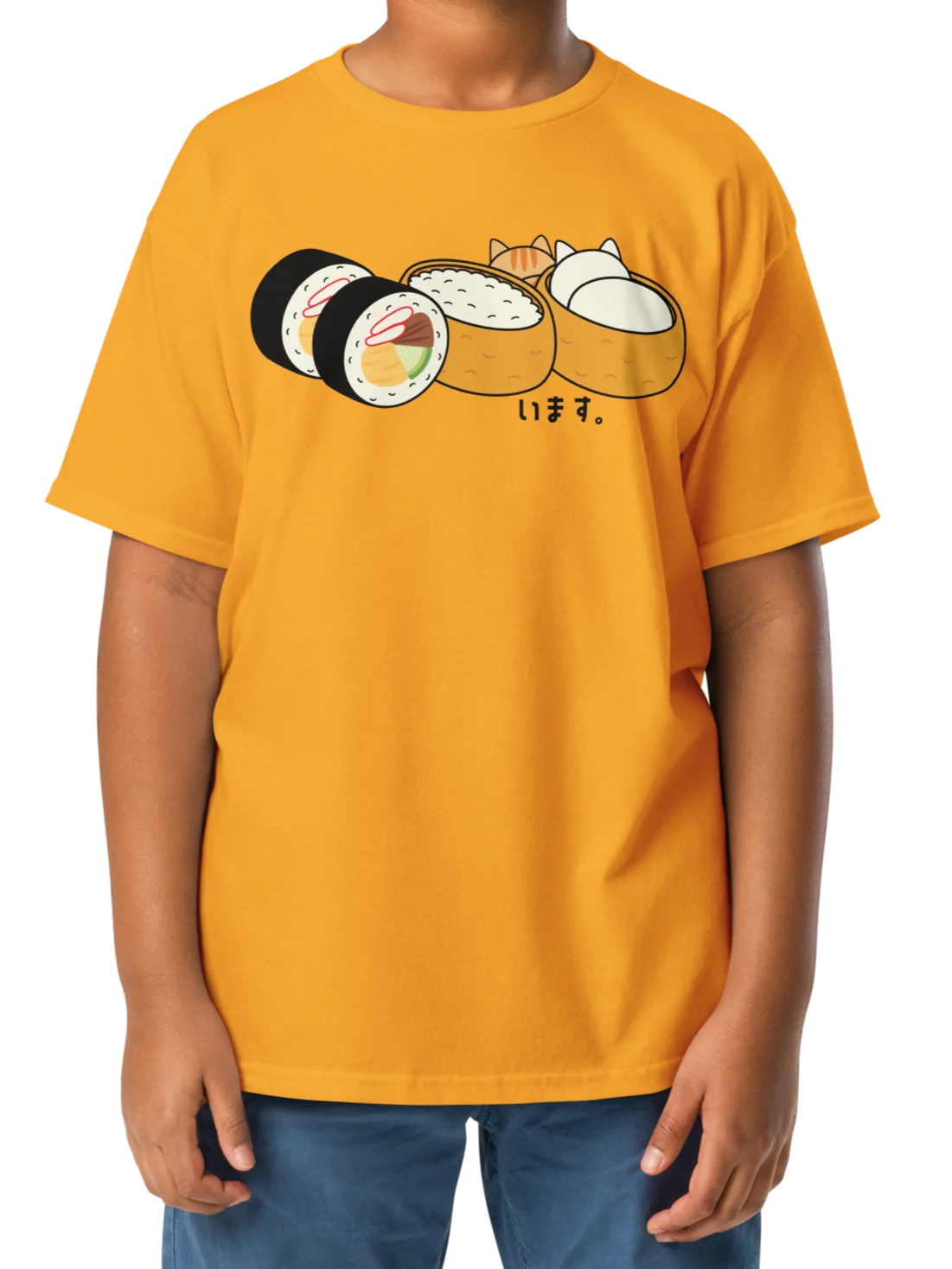 Inari Sushi and Futomaki Cat - Unisex Youth Heavyweight T-shirt product image (2)