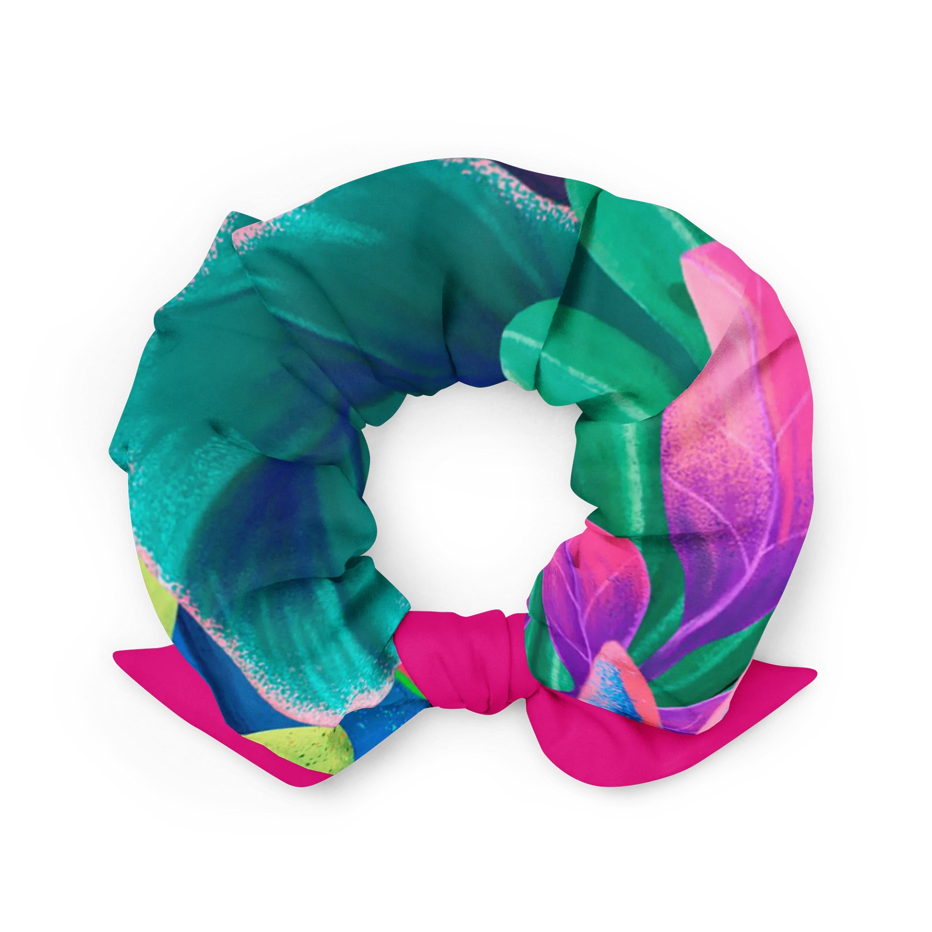 Tropical Breeze Eco Scrunchie with Bow | Sustainable Hair Accessory product image (2)