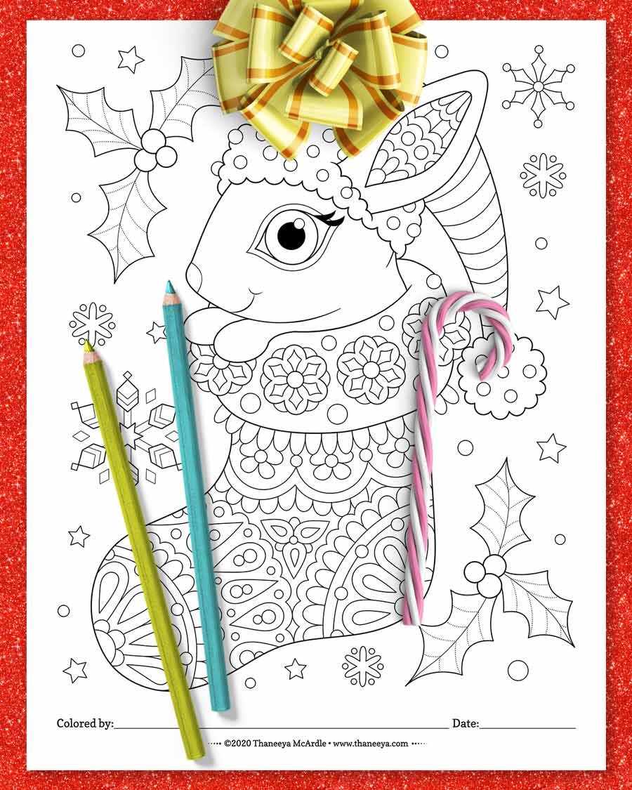 Christmas Animals Coloring Pages product image (8)