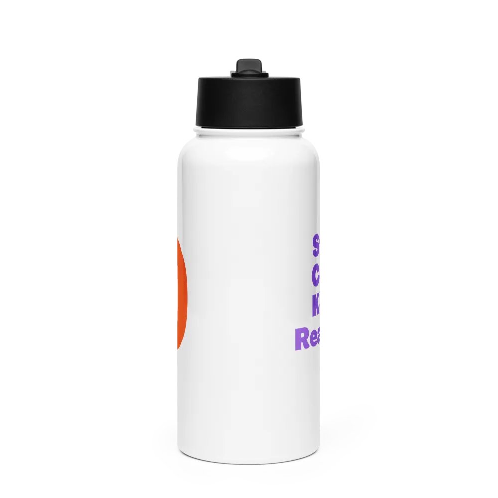 Water Bottle "Stay Cool, Keep Reading" Purple product image (2)