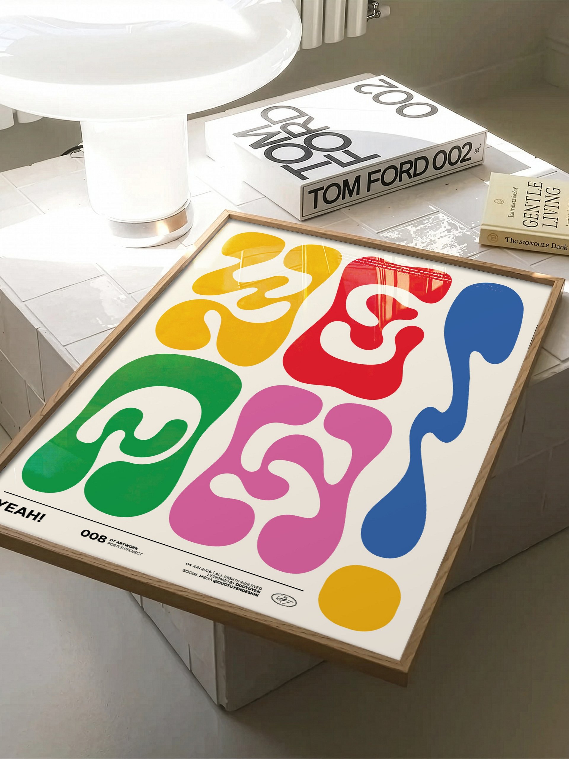 "YEAH!" Typography Framed Poster product image (3)