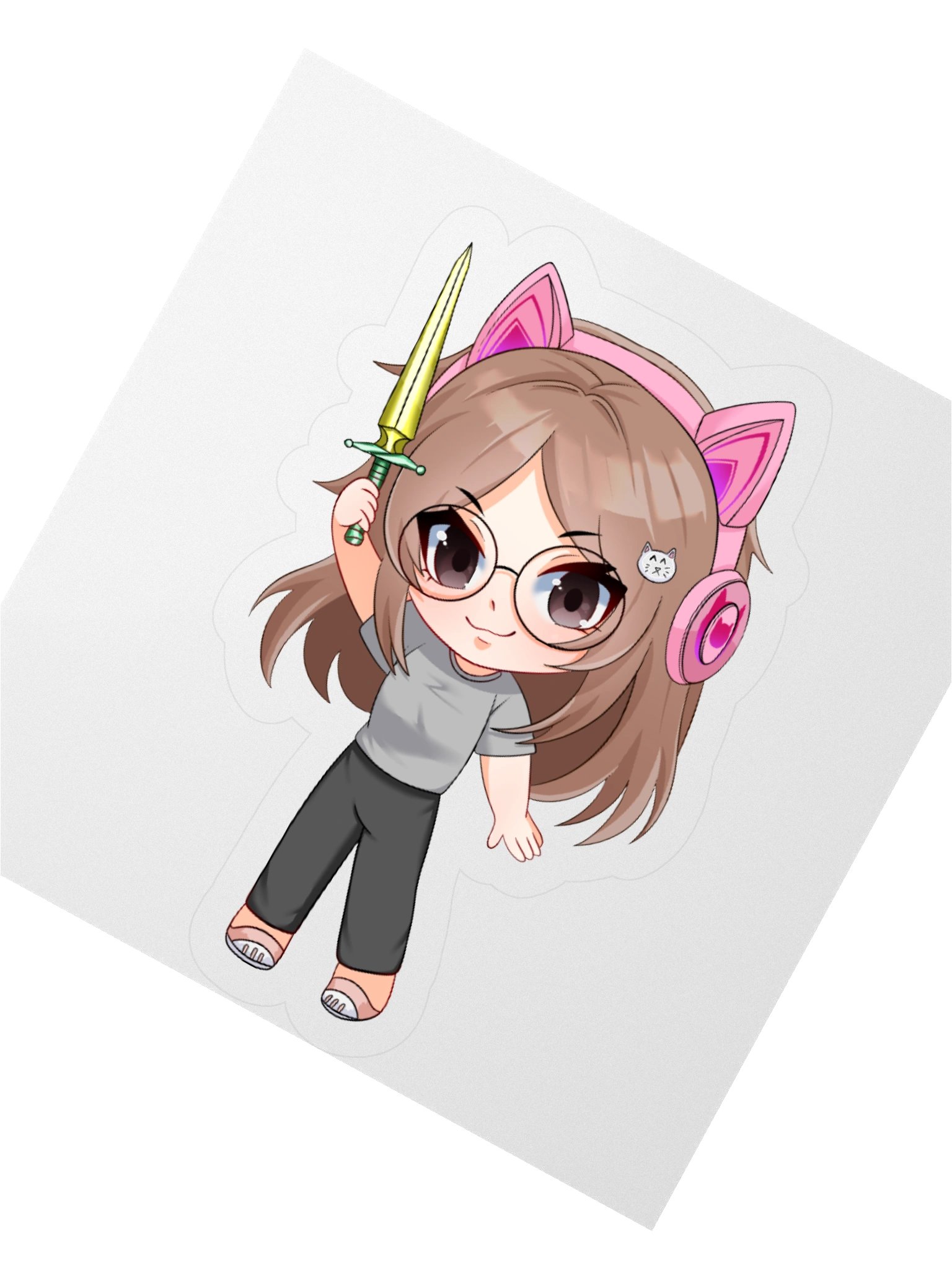I have a sword kiss cut sticker product image (2)