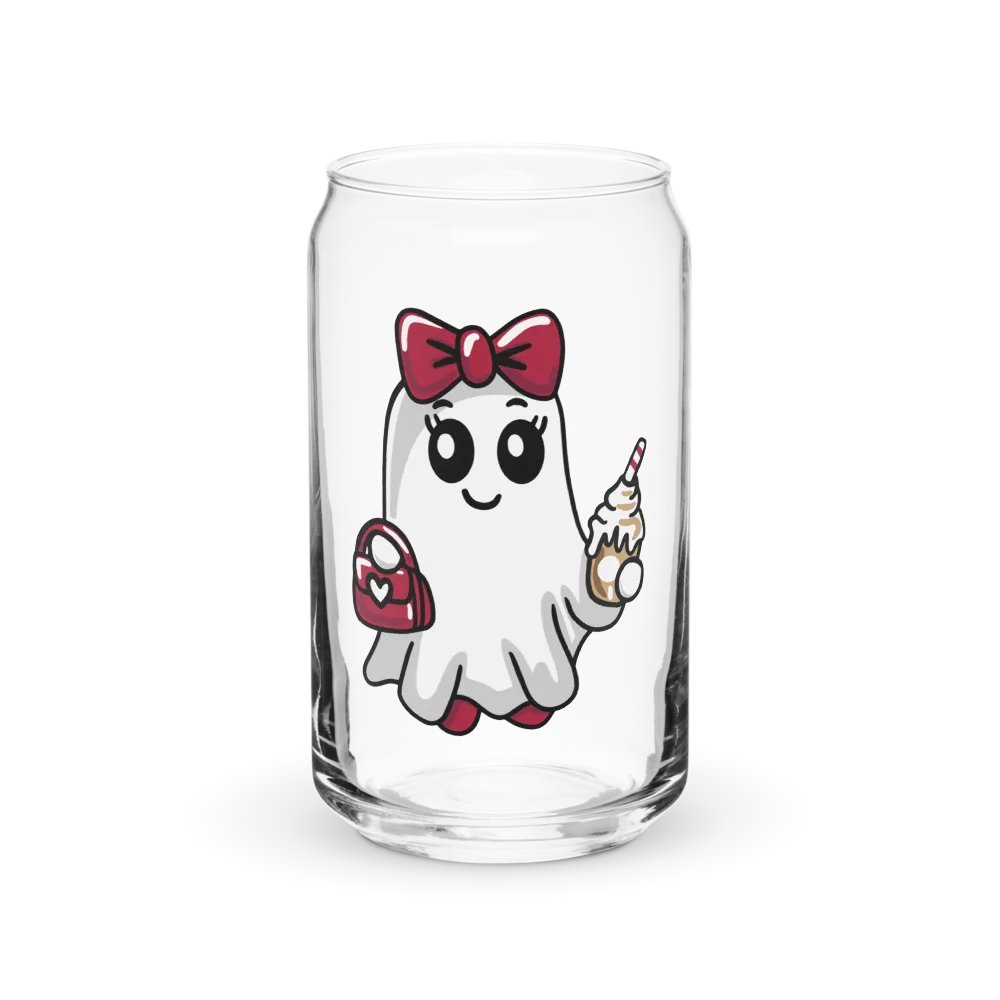Stylish Ghost 16oz Can-Shaped Drinking Glass product image (1)