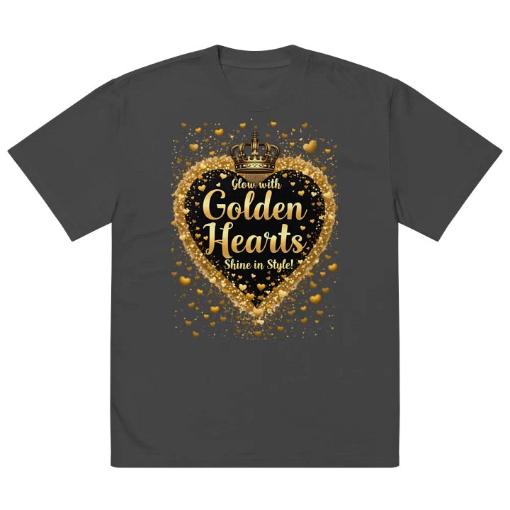 Black History Month Golden Hearts Shine in StyleOversized Tee product image (5)