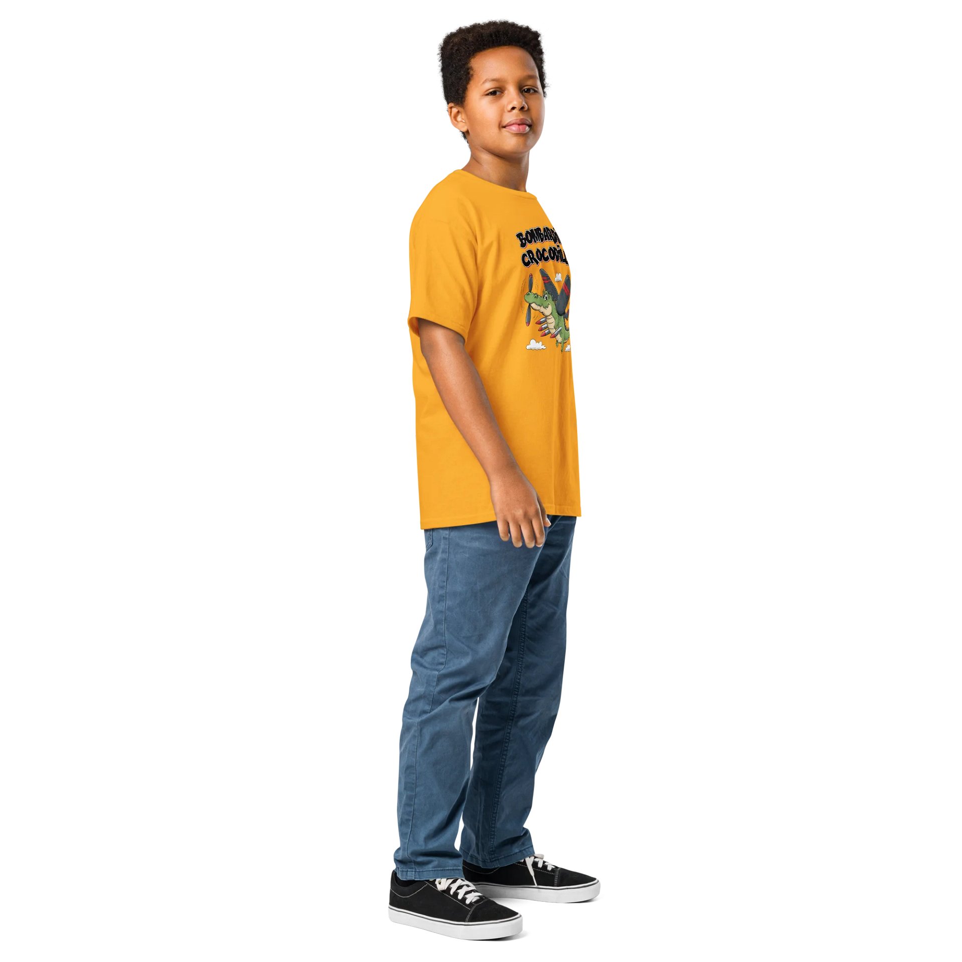 Bombardino Crocodilo – Cartoon Brainrot Youth Tee product image (5)