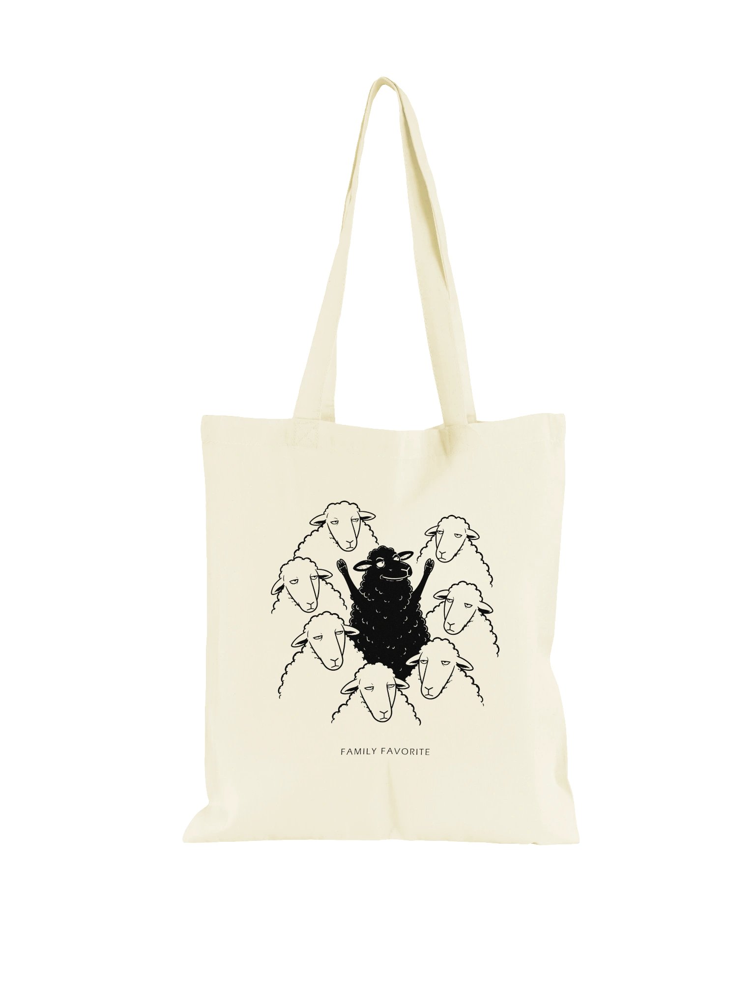 Family Favorite Black Sheep Cotton Tote Bag product image (1)