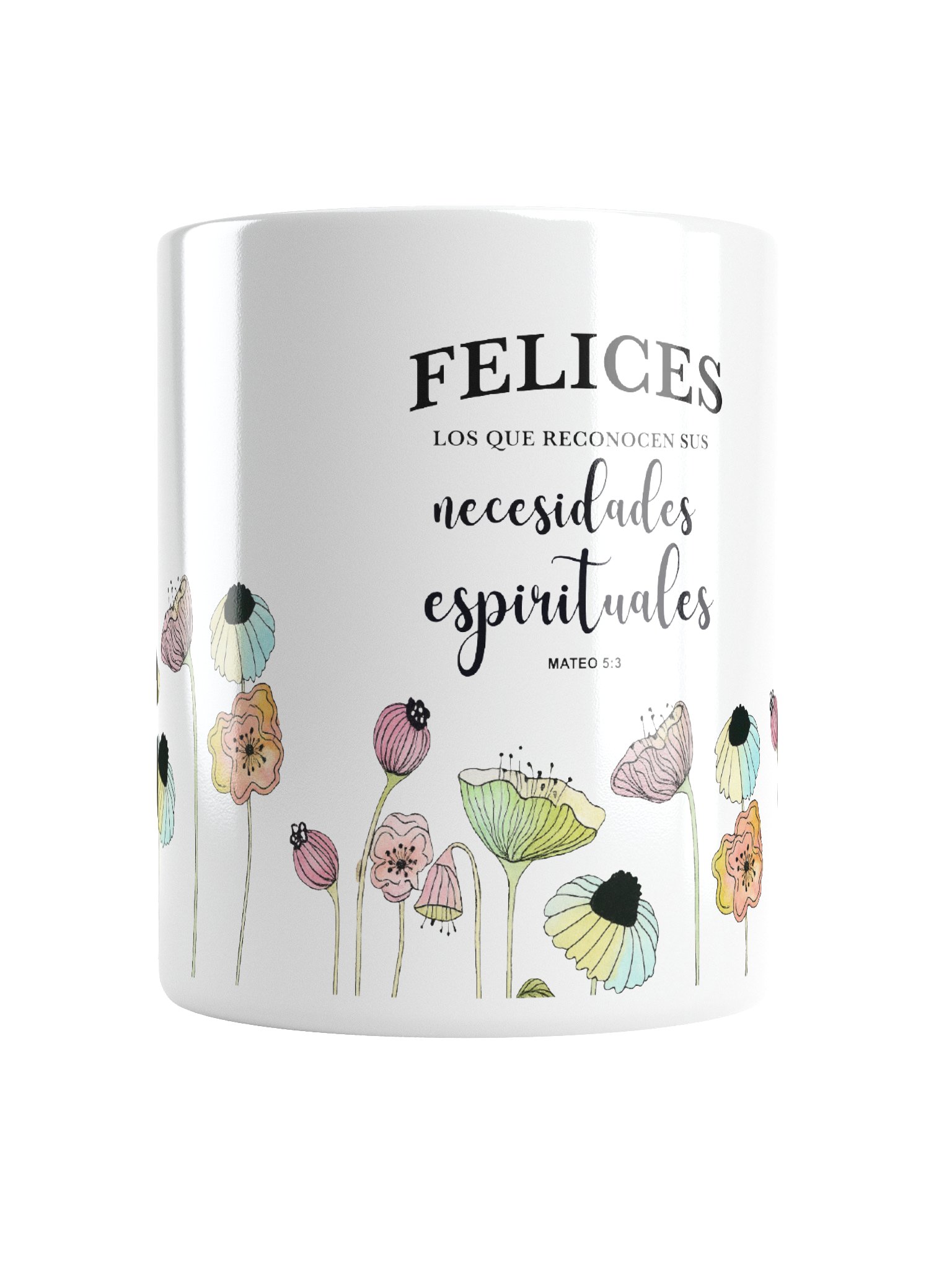 Taza Texto Anual 2026 – “Felices los que reconocen sus necesidades espirituales” Mateo 5:3 product image (1)