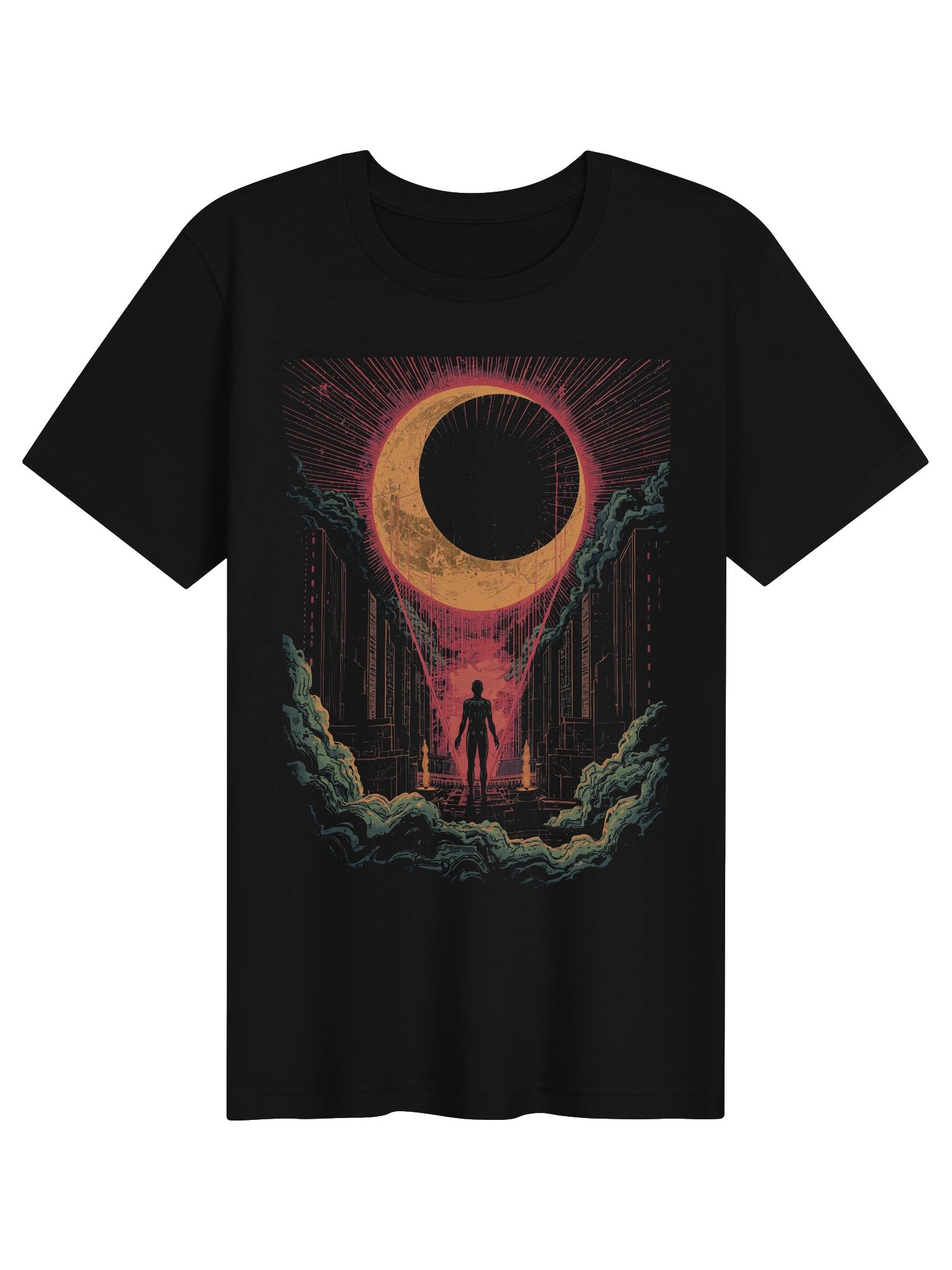 Eclipse City Retro-Futuristic Lightweight T-Shirt product image (1)