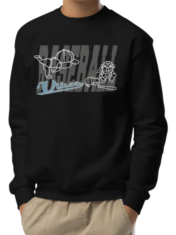 Baseball Cat (Baseball Vibes) - Unisex Youth Sweatshirt product image (4)