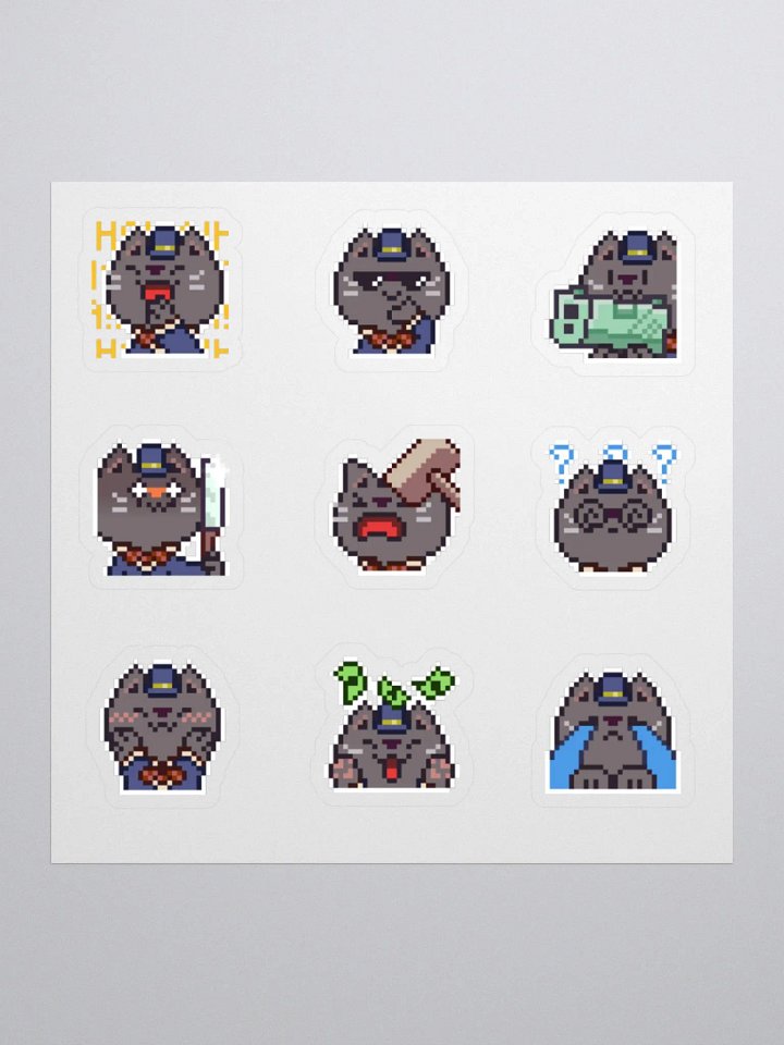 The Business Cat Emote Sticker Sheet #2 product image (1)