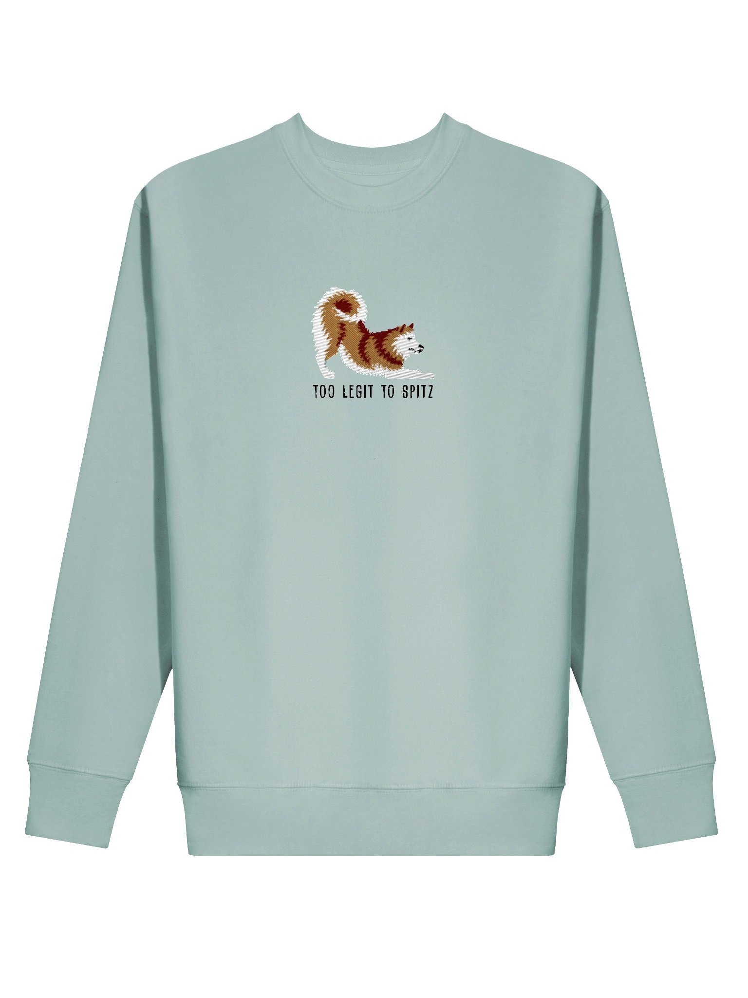 Too Legit to Spitz Sweatshirt (Embroidered) of a Finnish Spitz(Gold) product image (44)