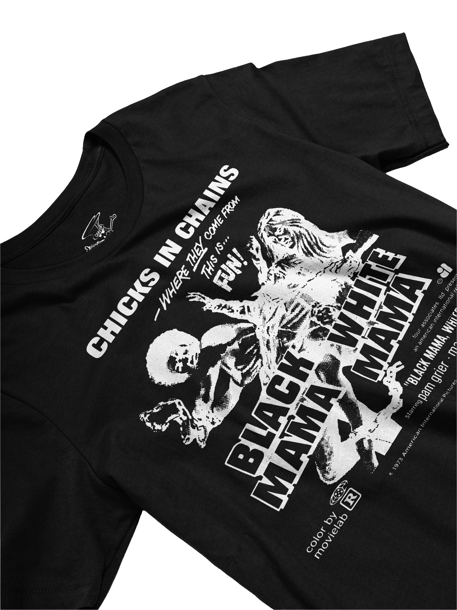 CHICKS IN CHAINS BLACK TEE product image (1)