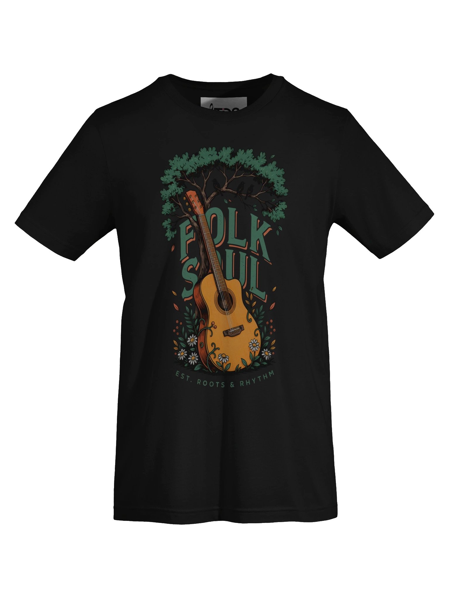 Folk Soul Roots & Rhythm Guitar Emblem Tee product image (26)