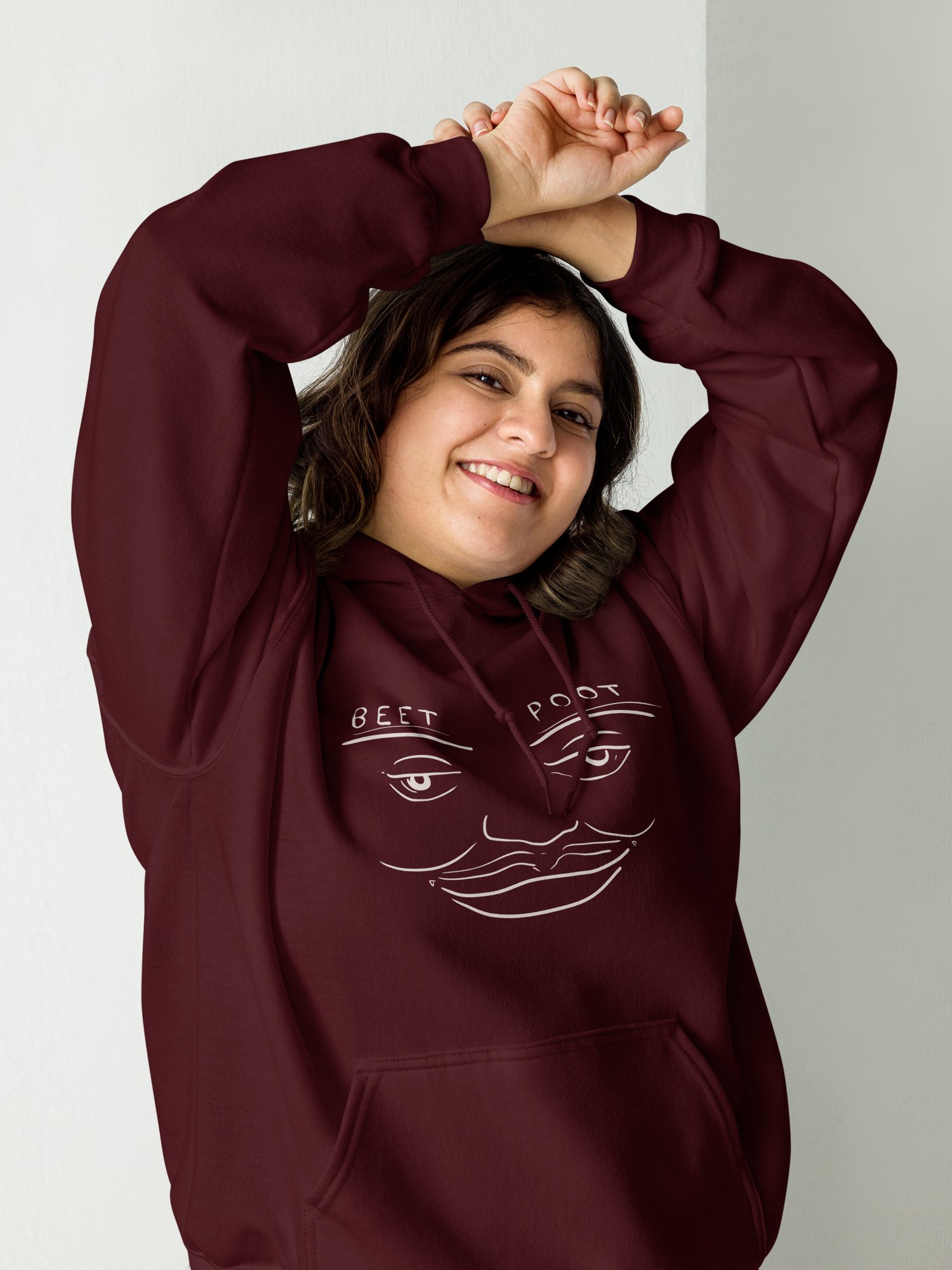Beet Poot face classic hoodie product image (1)